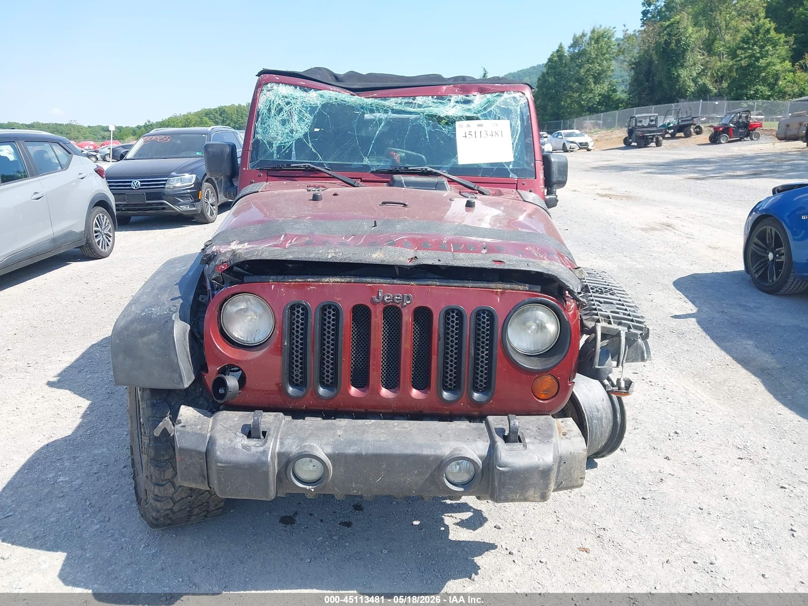 2009 Jeep Wrangler X Red vin: 1J4FA24159L758119