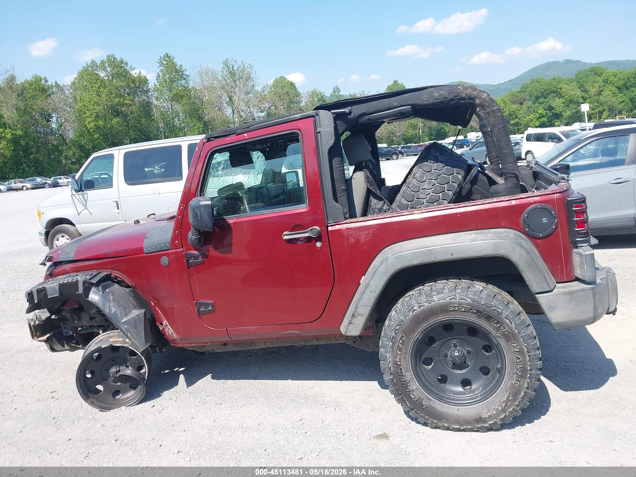 2009 Jeep Wrangler X Red vin: 1J4FA24159L758119
