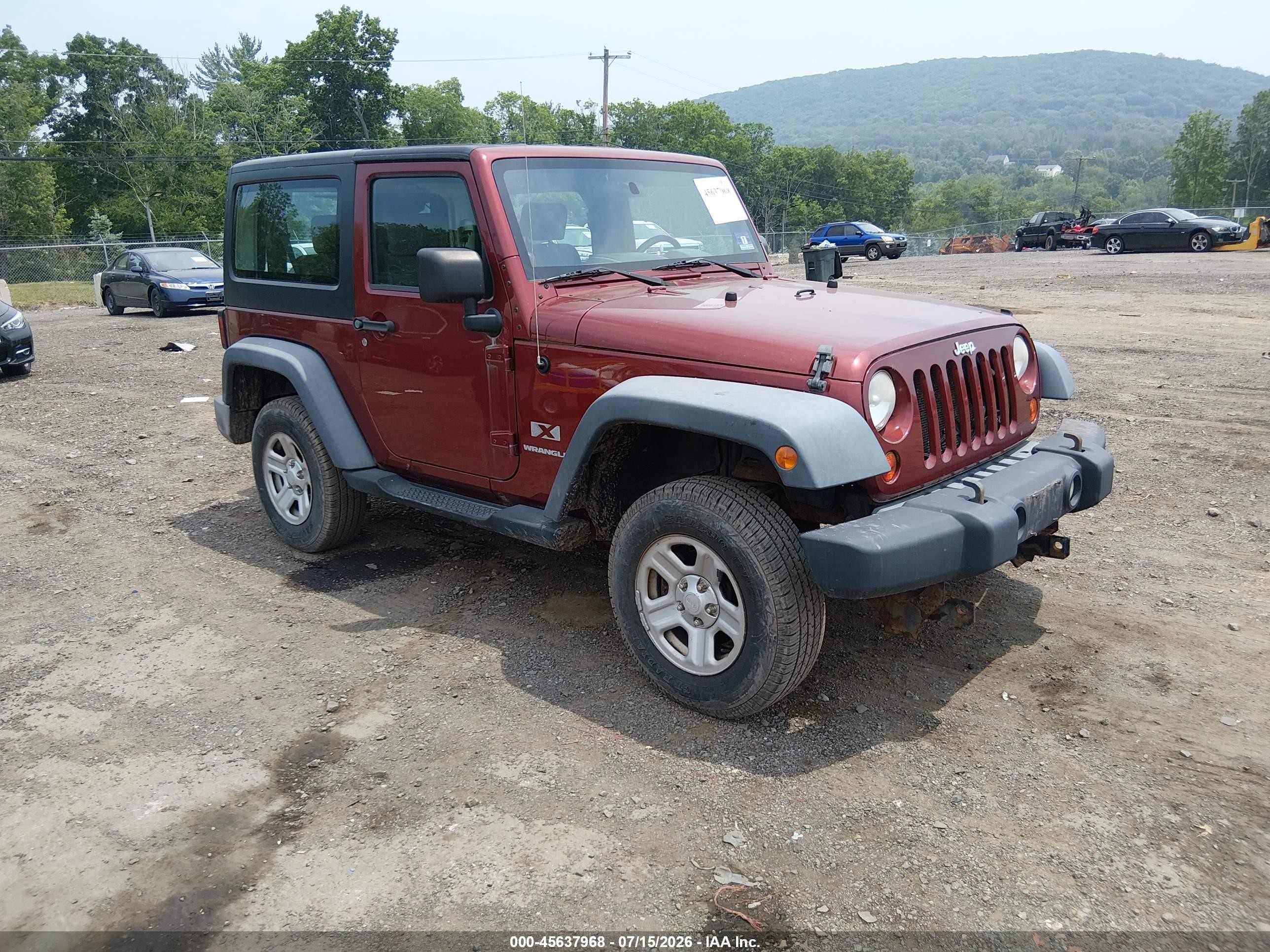 2009 Jeep Wrangler X Red vin: 1J4FA24159L759481