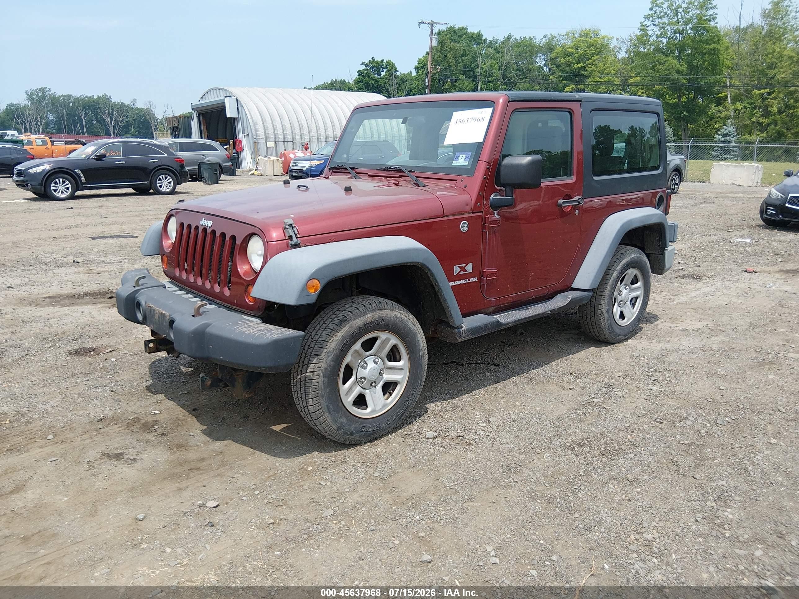 2009 Jeep Wrangler X Red vin: 1J4FA24159L759481