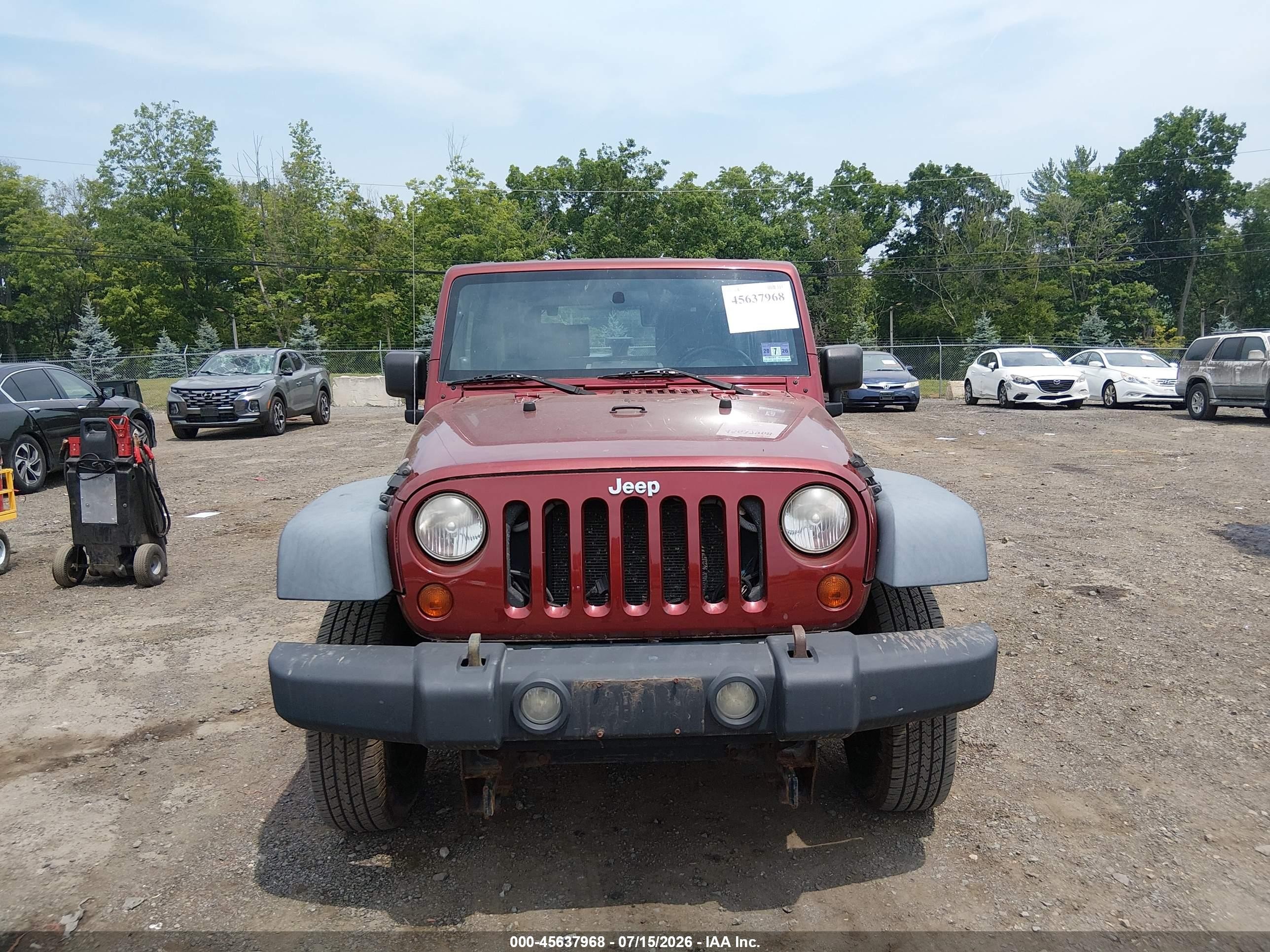 2009 Jeep Wrangler X Red vin: 1J4FA24159L759481