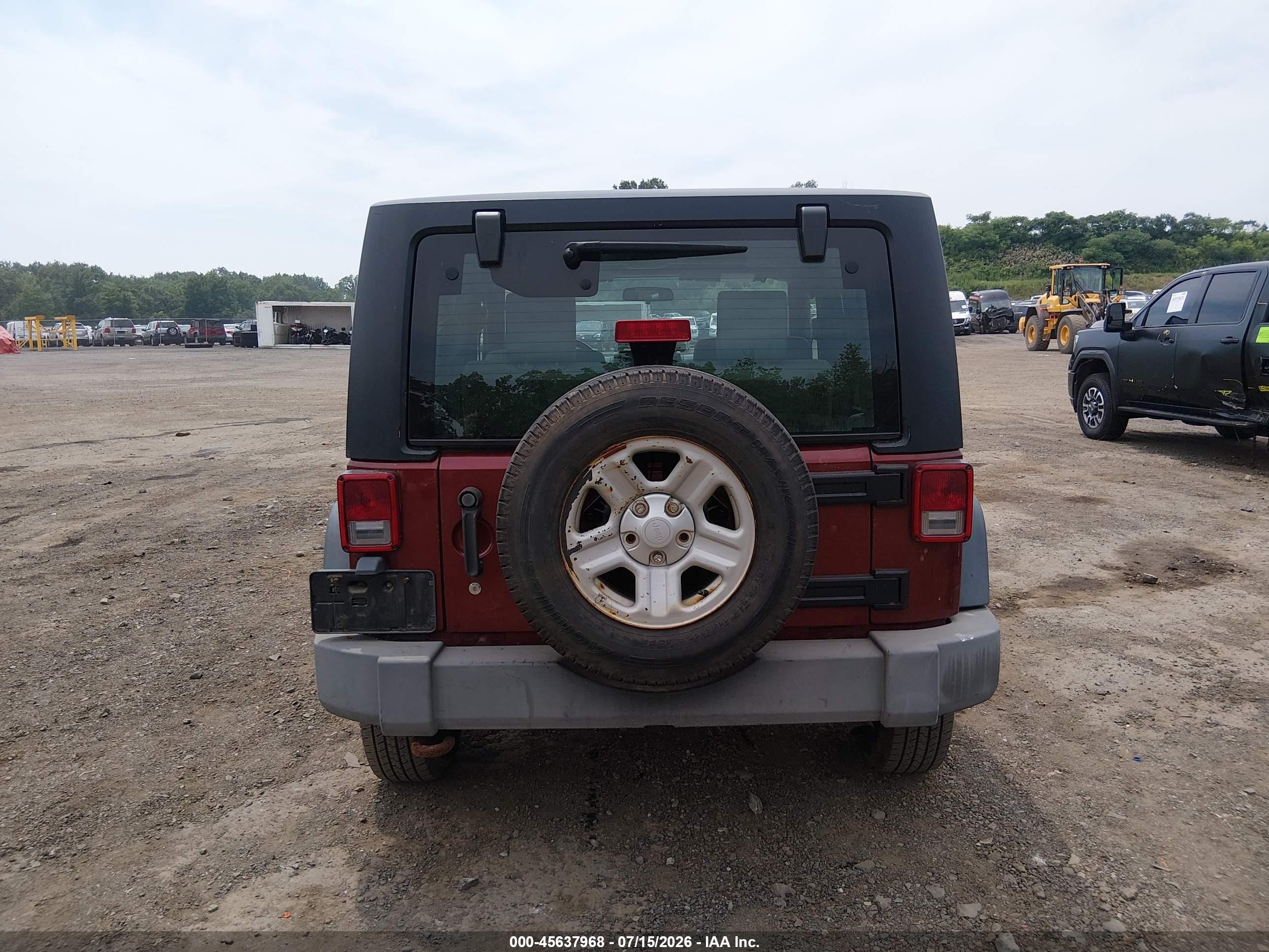 2009 Jeep Wrangler X Red vin: 1J4FA24159L759481