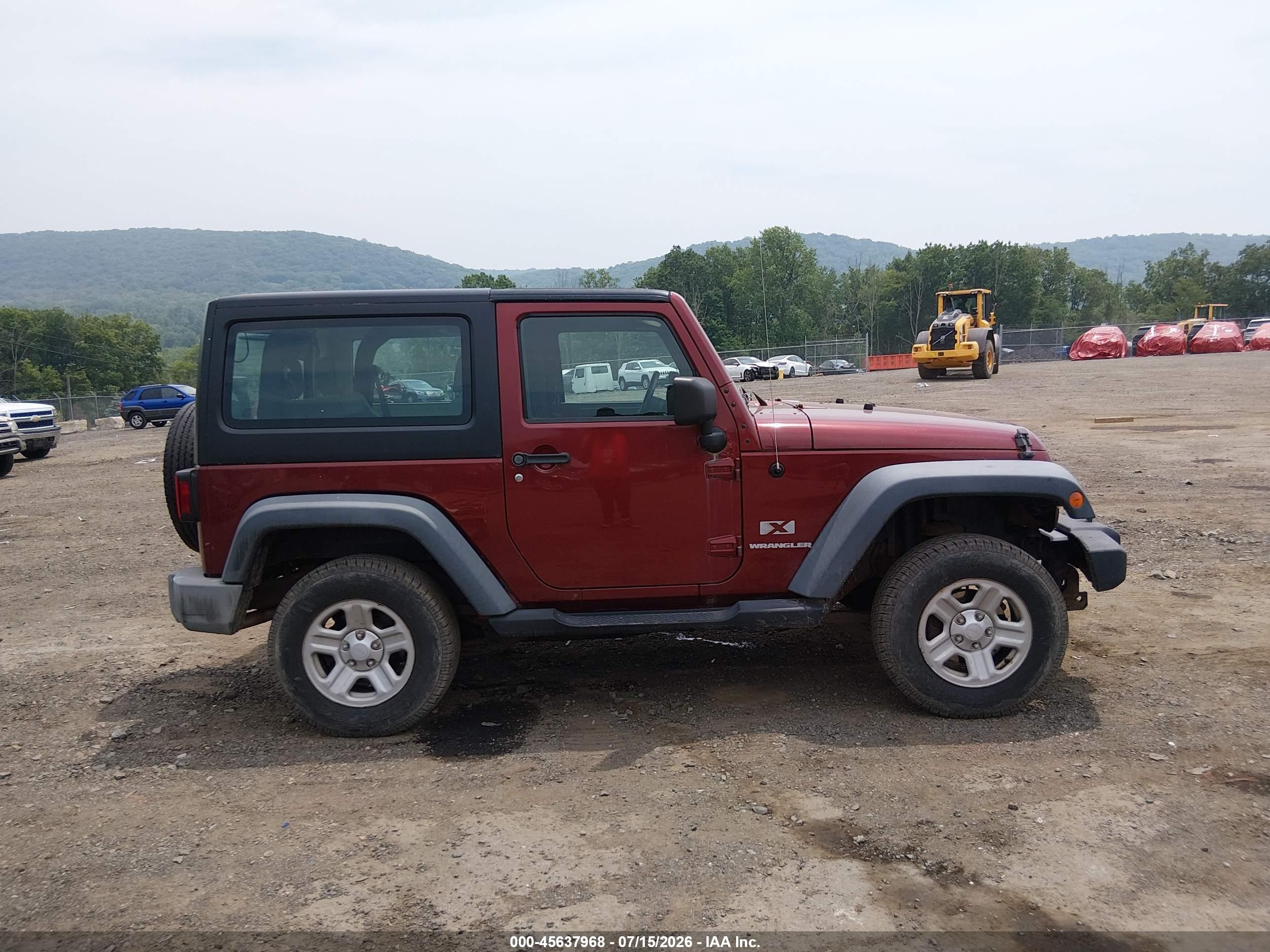 2009 Jeep Wrangler X Red vin: 1J4FA24159L759481