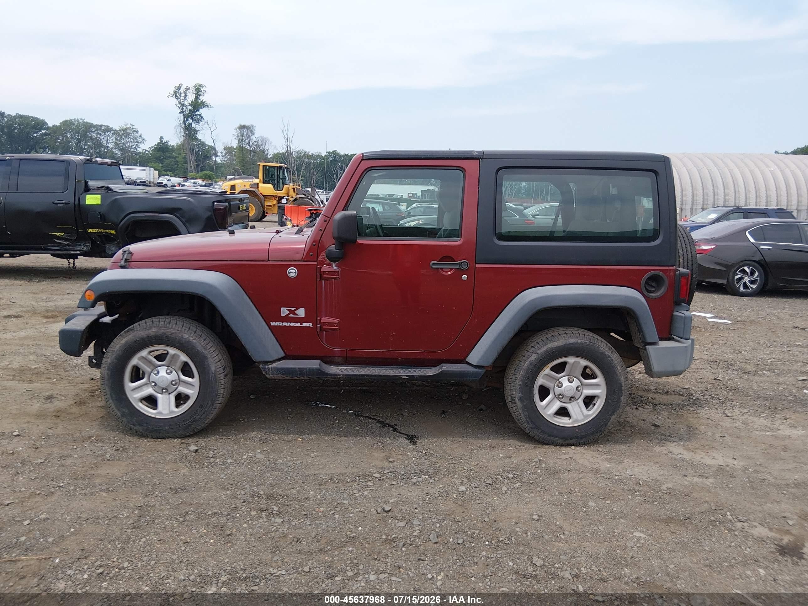 2009 Jeep Wrangler X Red vin: 1J4FA24159L759481