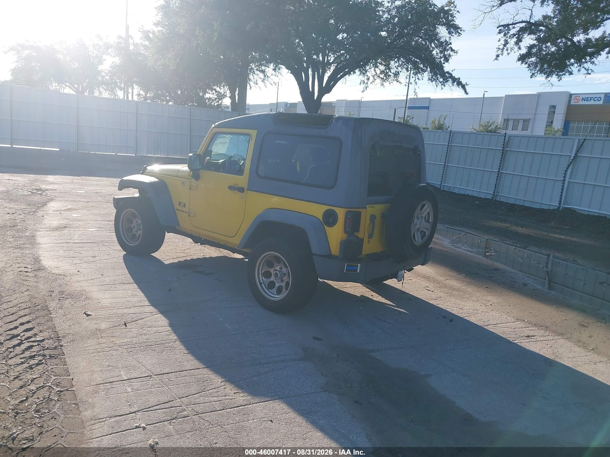 2007 Jeep Wrangler X Желтый vin: 1J4FA24167L230280