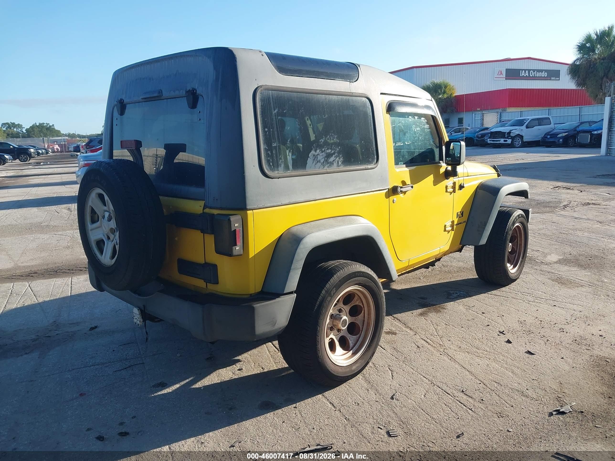 2007 Jeep Wrangler X Желтый vin: 1J4FA24167L230280