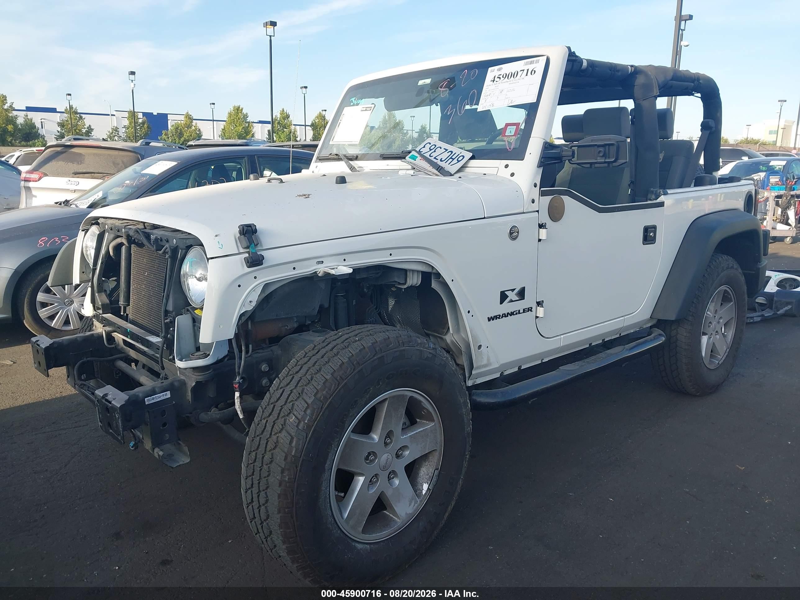 2009 Jeep Wrangler X White vin: 1J4FA24169L722763