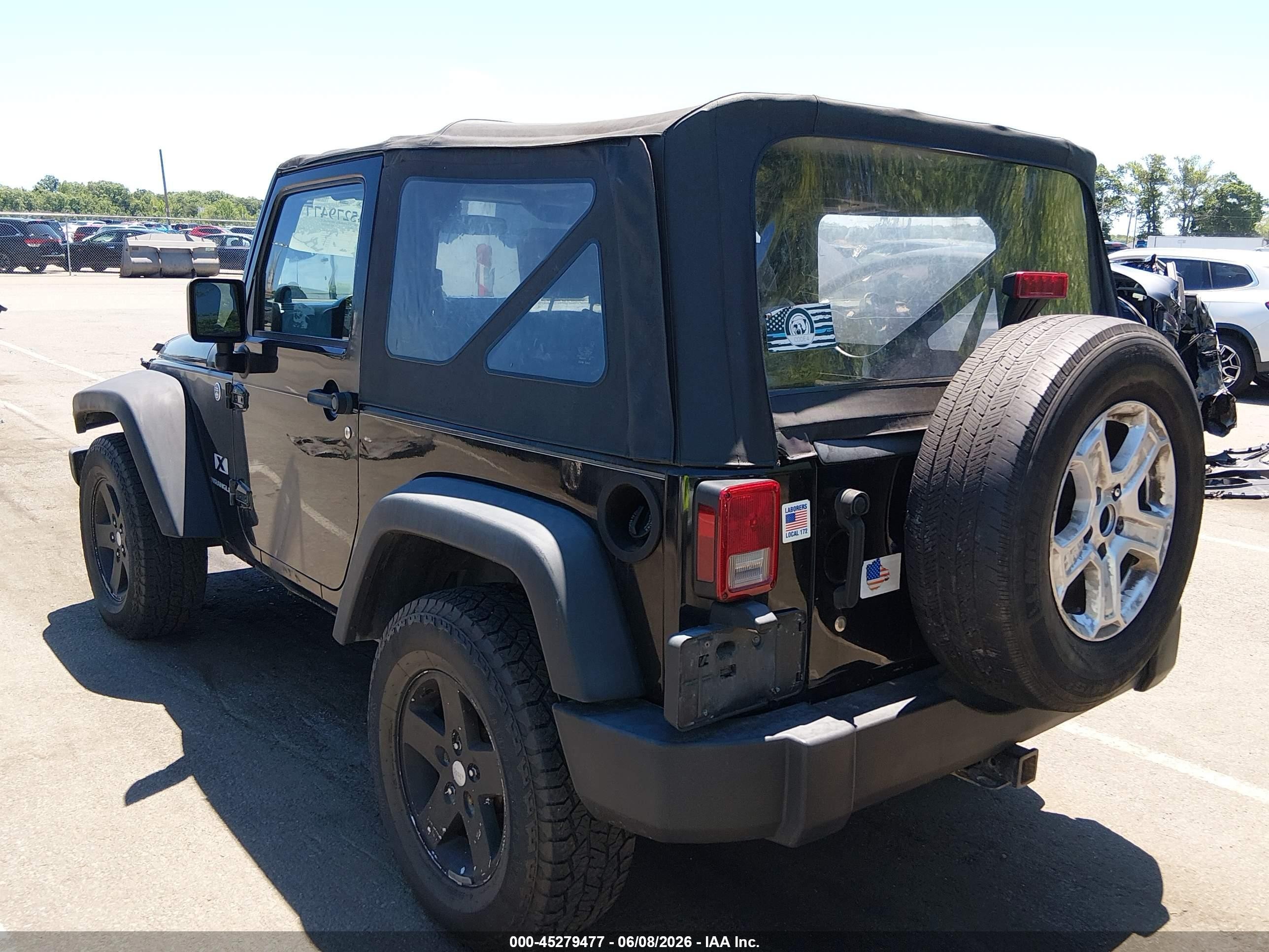 2007 Jeep Wrangler X Black vin: 1J4FA24177L132407