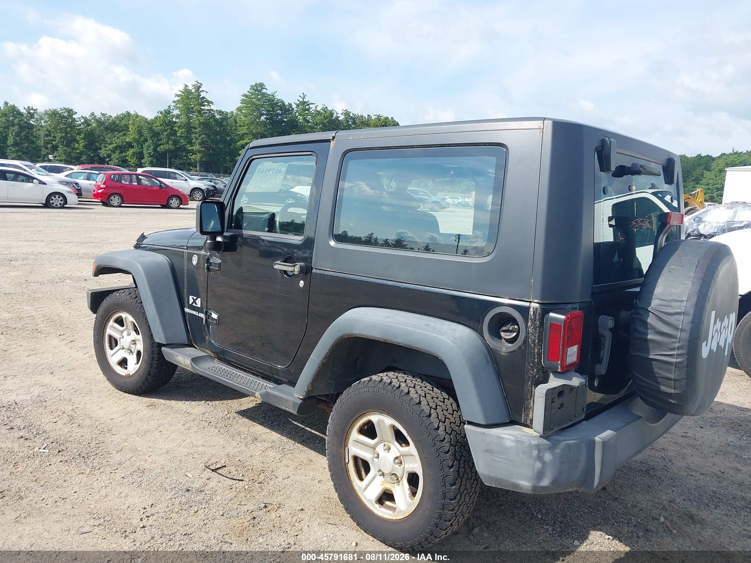 2007 Jeep Wrangler X Black vin: 1J4FA24177L226917