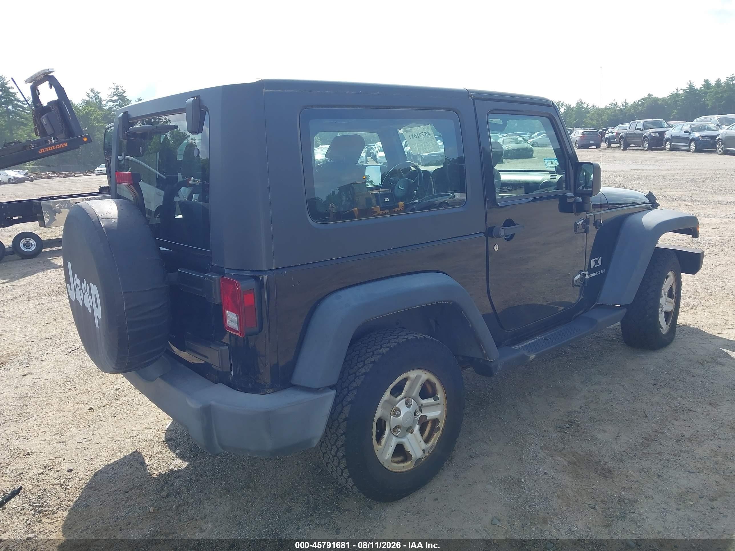 2007 Jeep Wrangler X Black vin: 1J4FA24177L226917