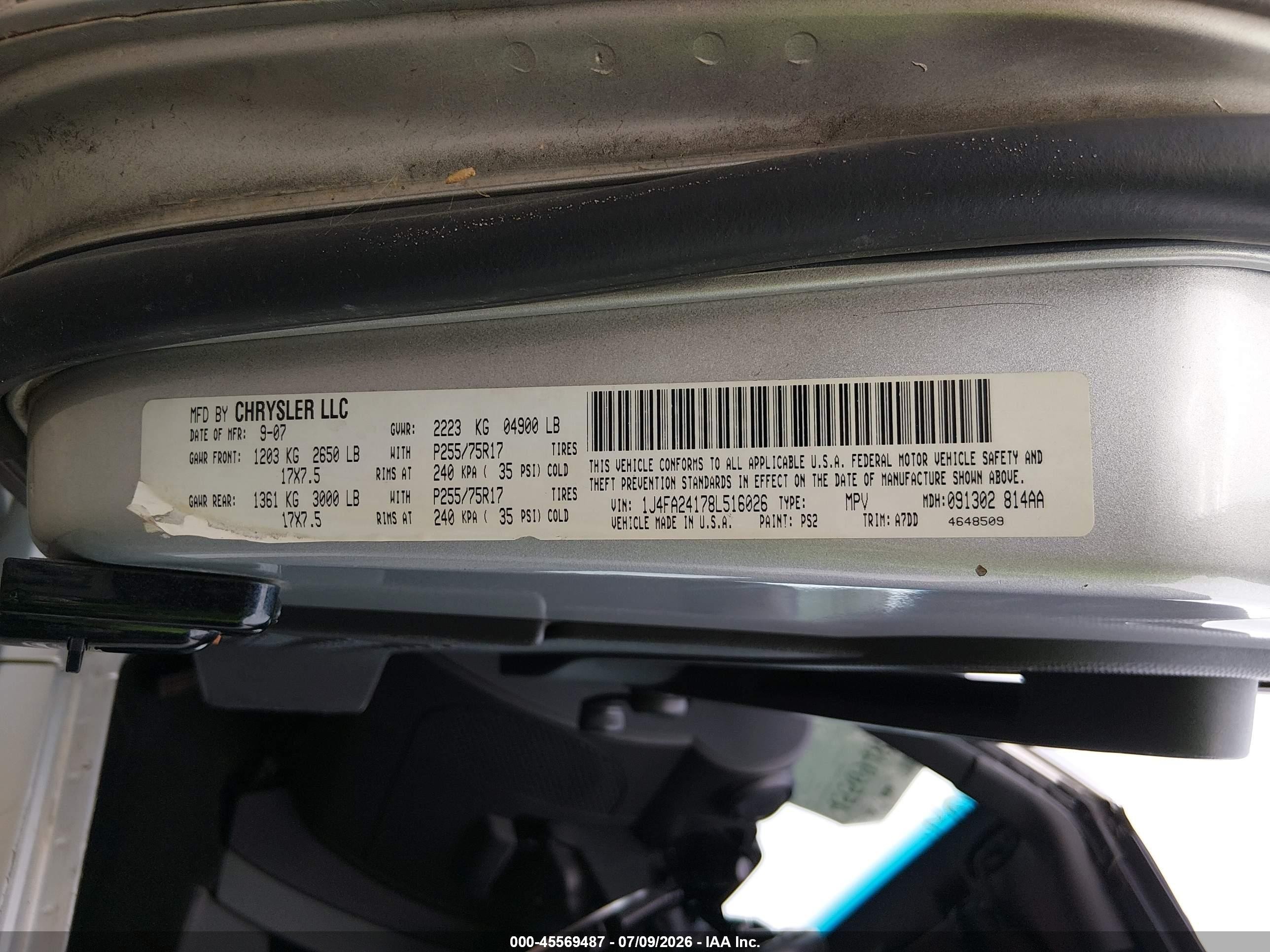 2008 Jeep Wrangler X Серебряный vin: 1J4FA24178L516026
