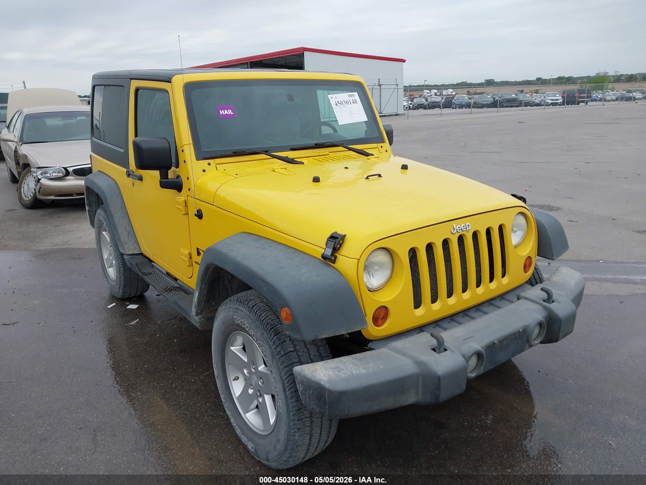 2008 Jeep Wrangler X Yellow vin: 1J4FA24178L633458