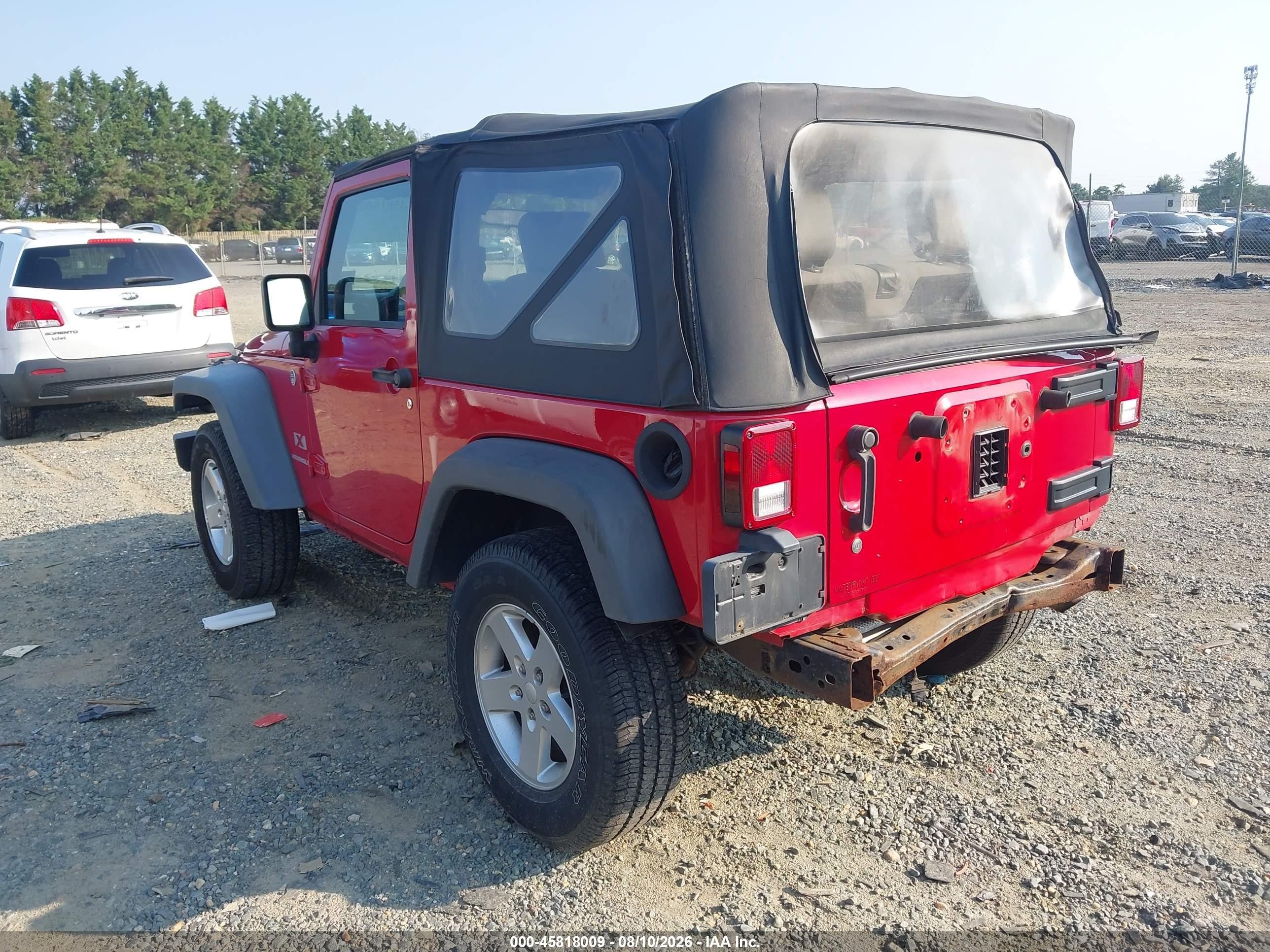 2008 Jeep Wrangler X Red vin: 1J4FA24178L649014