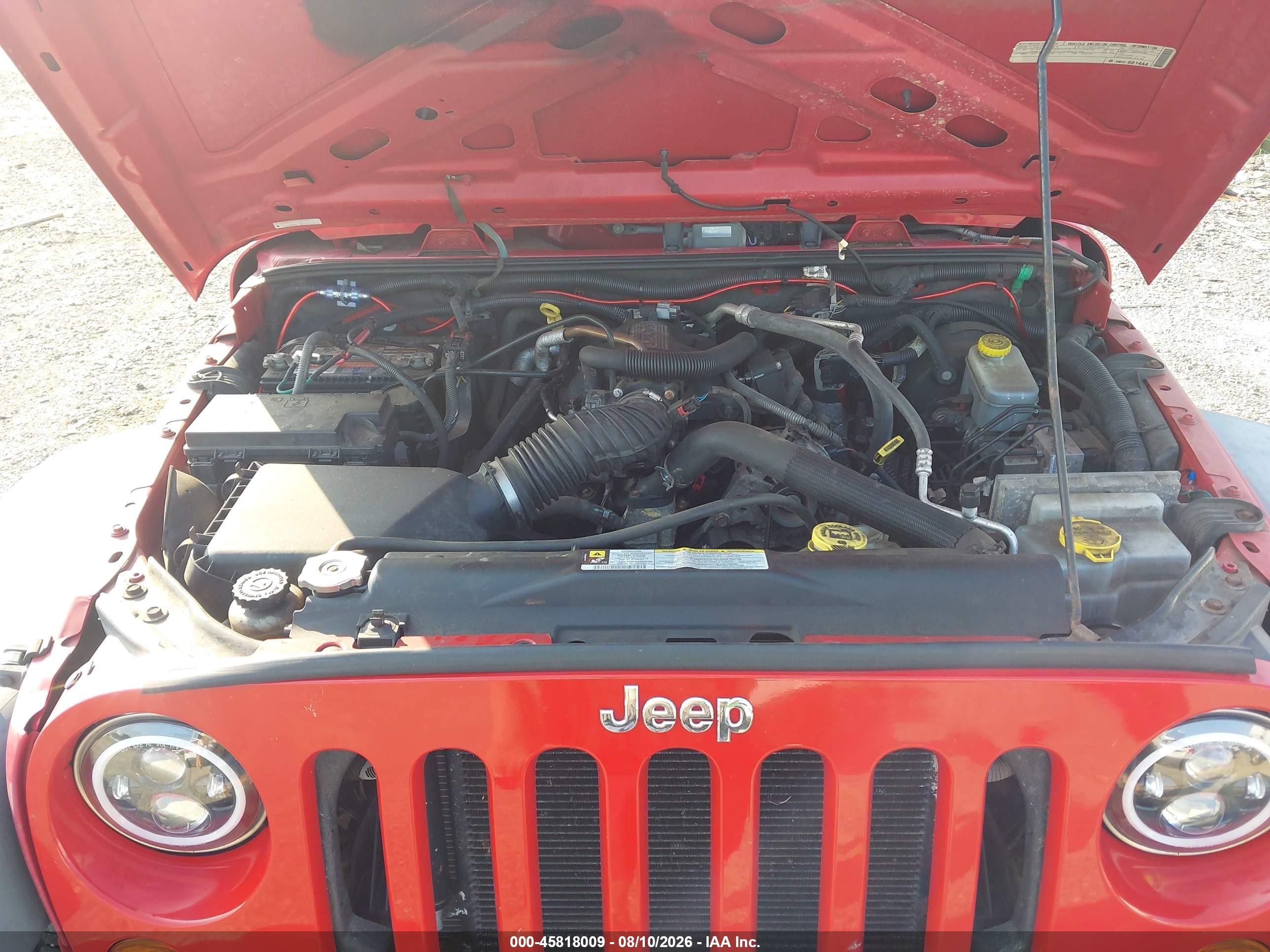 2008 Jeep Wrangler X Red vin: 1J4FA24178L649014