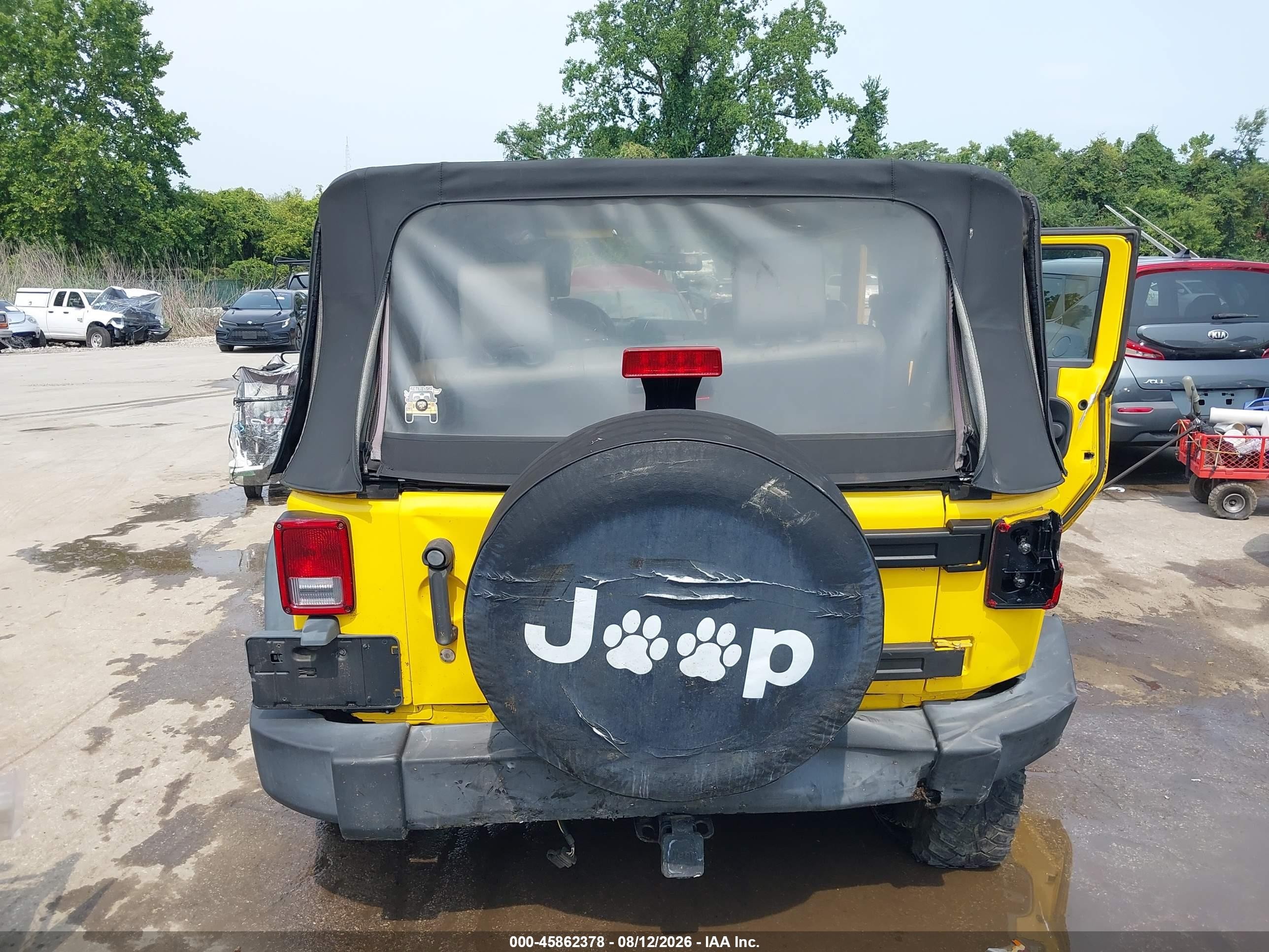 2009 Jeep Wrangler X Yellow vin: 1J4FA24179L756369