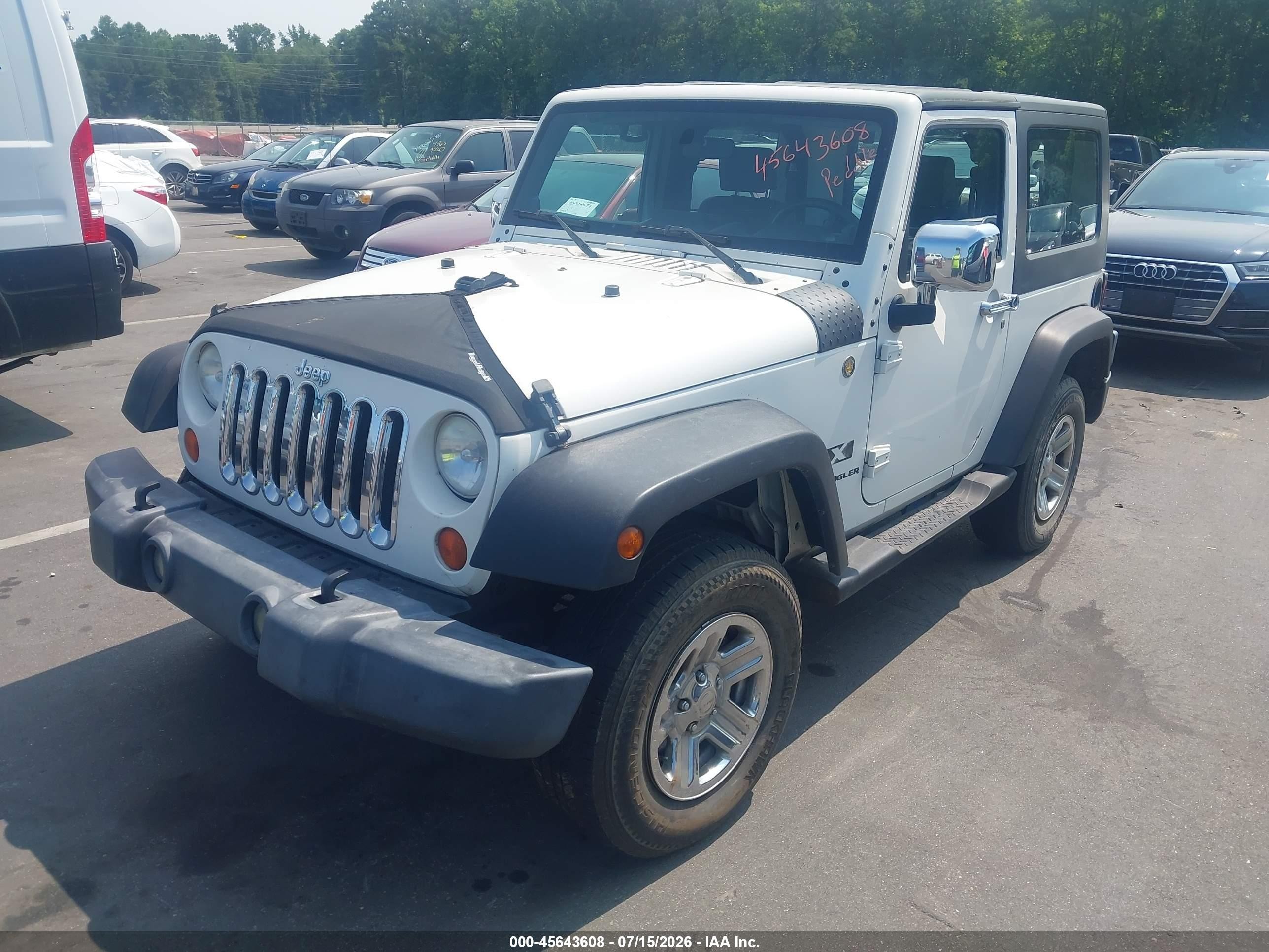 2007 Jeep Wrangler X White vin: 1J4FA24187L160202