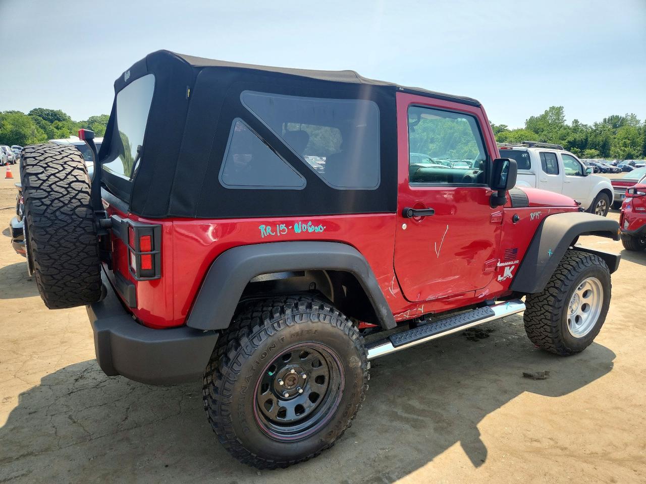 2008 Jeep Wrangler X Red vin: 1J4FA24188L635056