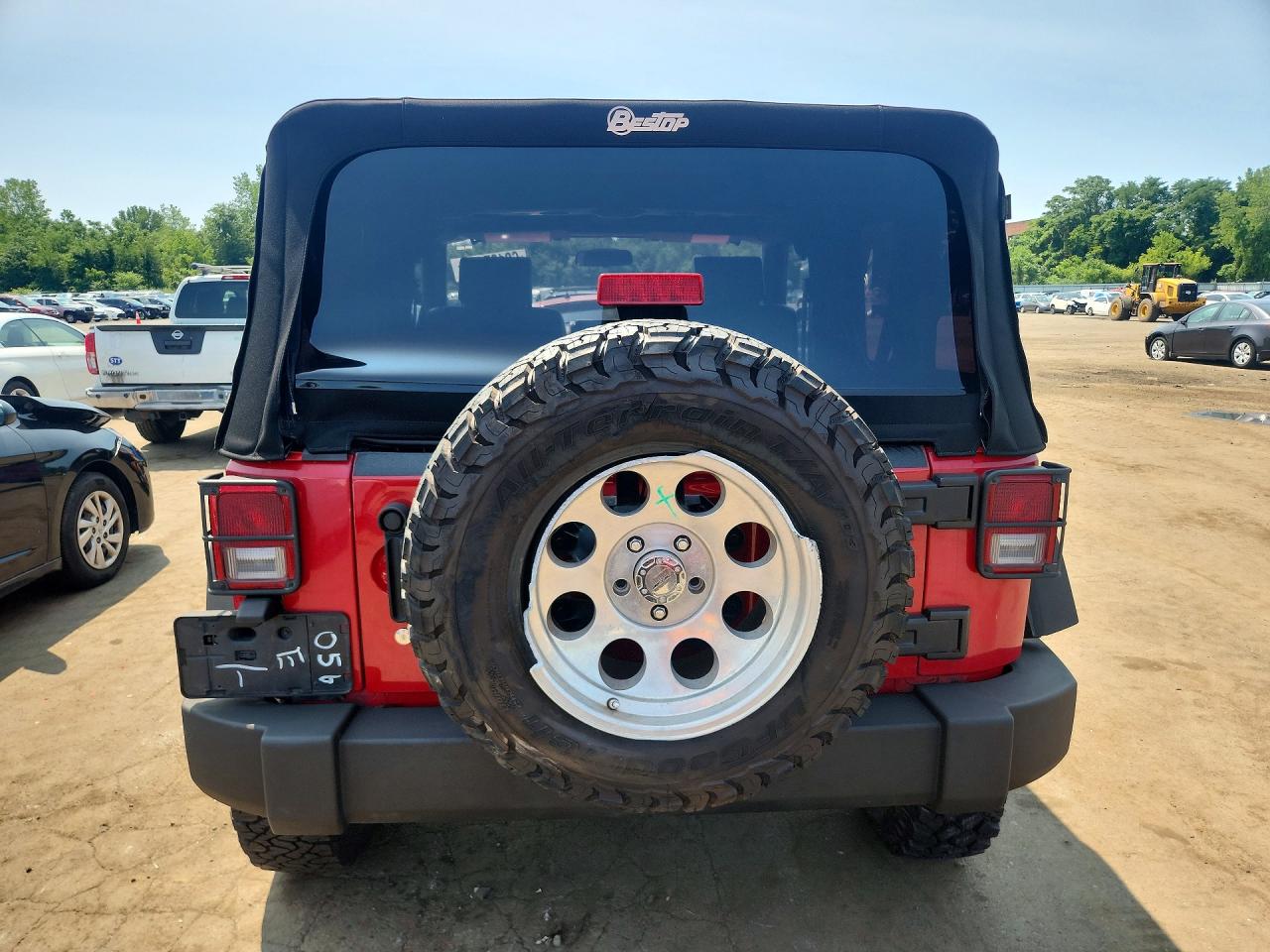 2008 Jeep Wrangler X Red vin: 1J4FA24188L635056