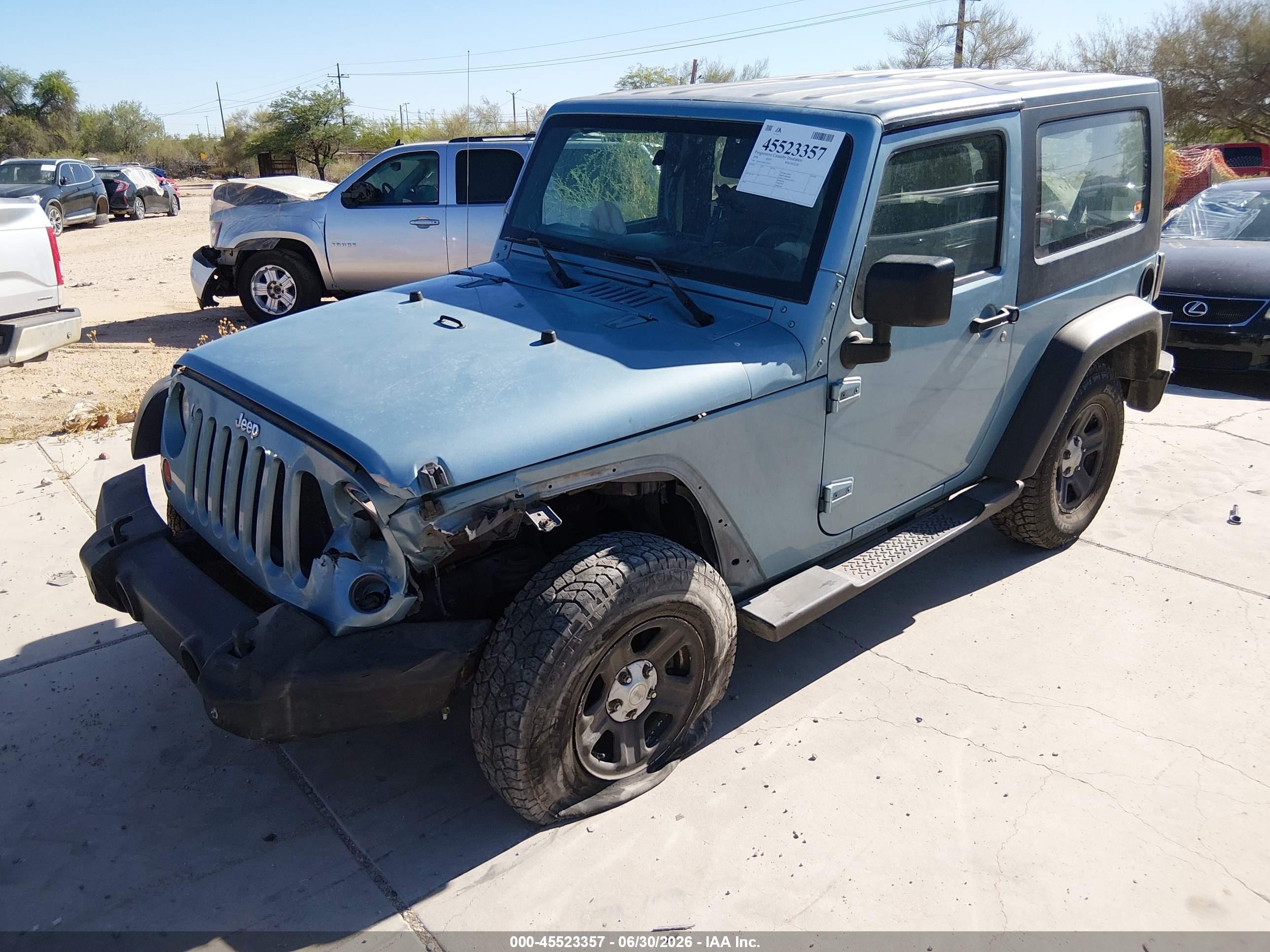 2008 Jeep Wrangler X Blue vin: 1J4FA24198L571917