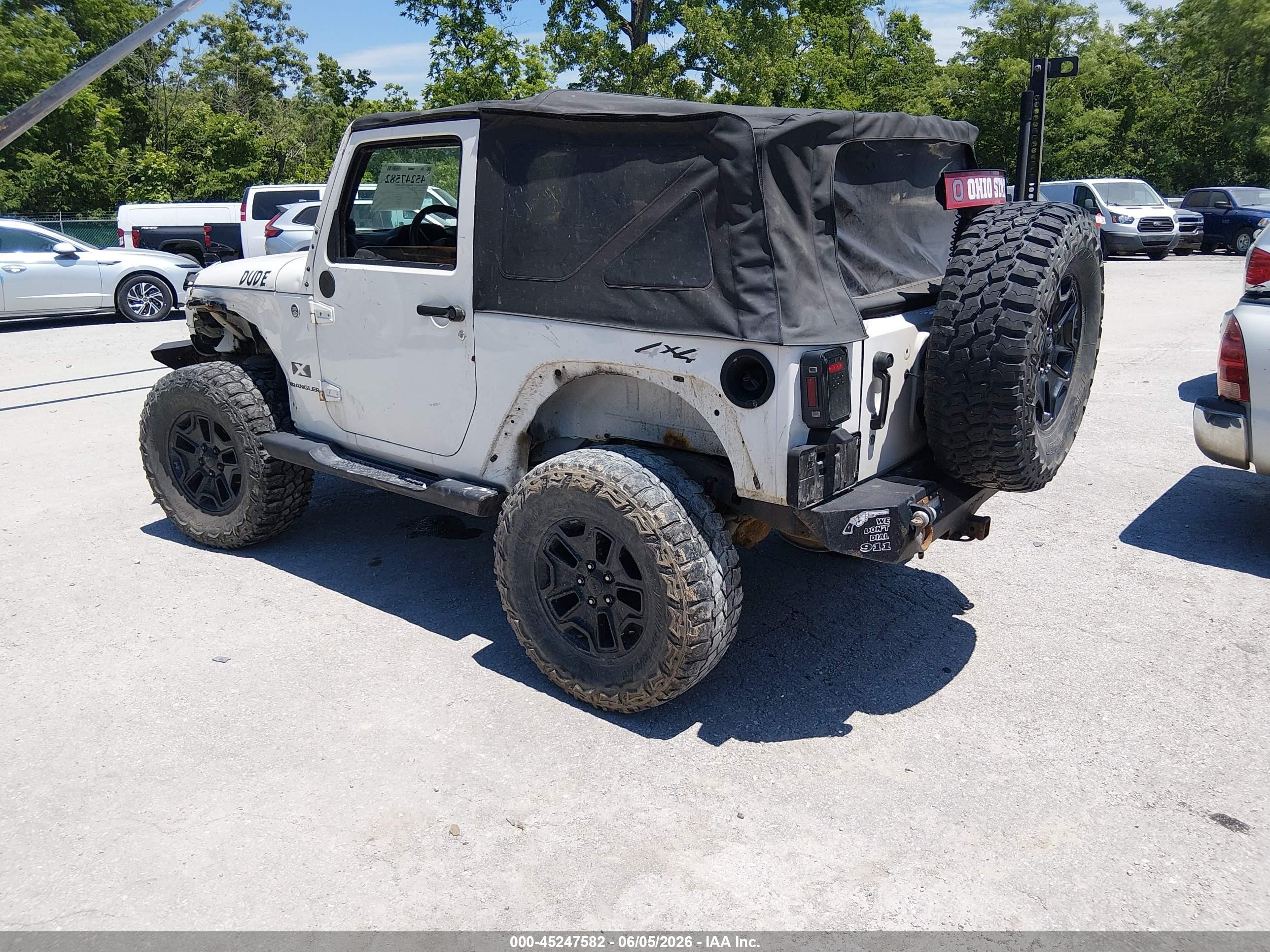 2007 Jeep Wrangler X White vin: 1J4FA241X7L153574