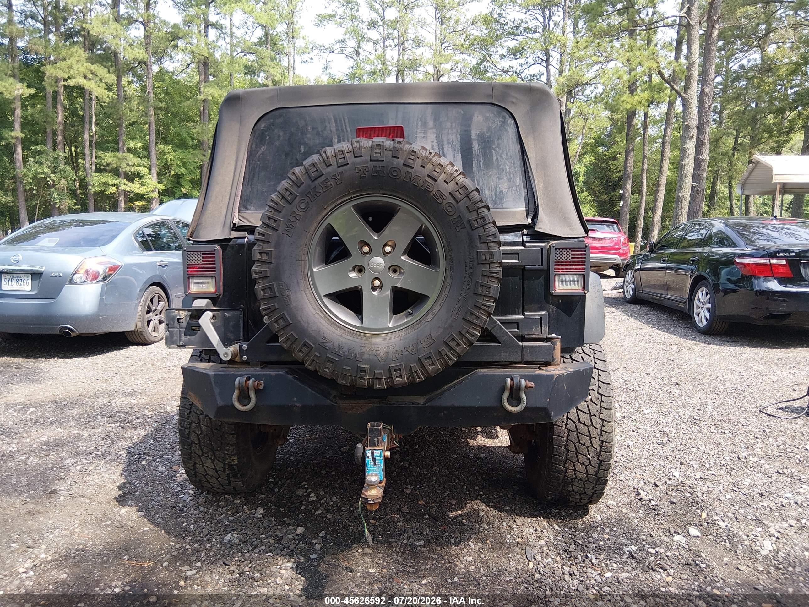 2007 Jeep Wrangler X Black vin: 1J4FA241X7L180550