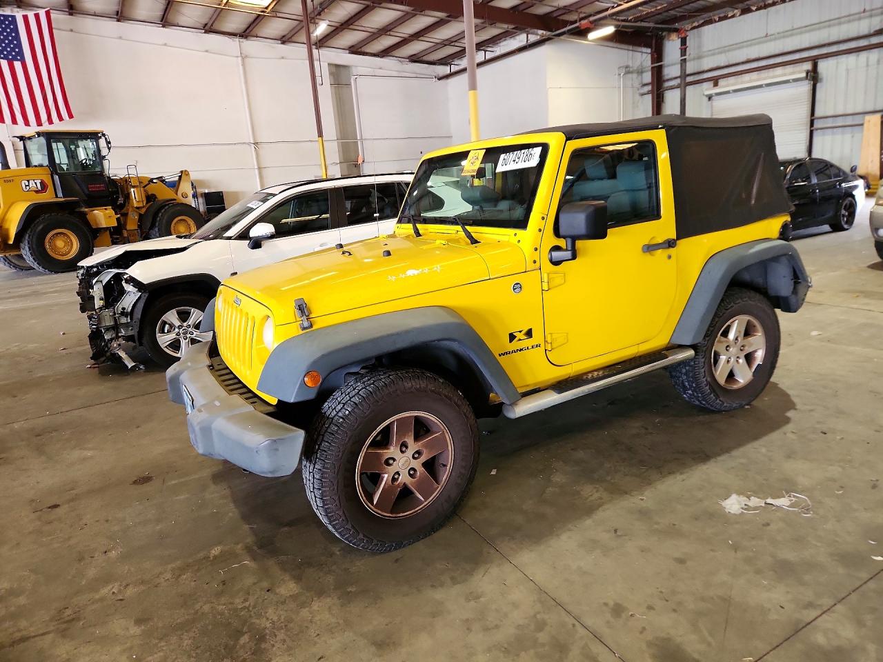 2008 Jeep Wrangler X Желтый vin: 1J4FA241X8L517106