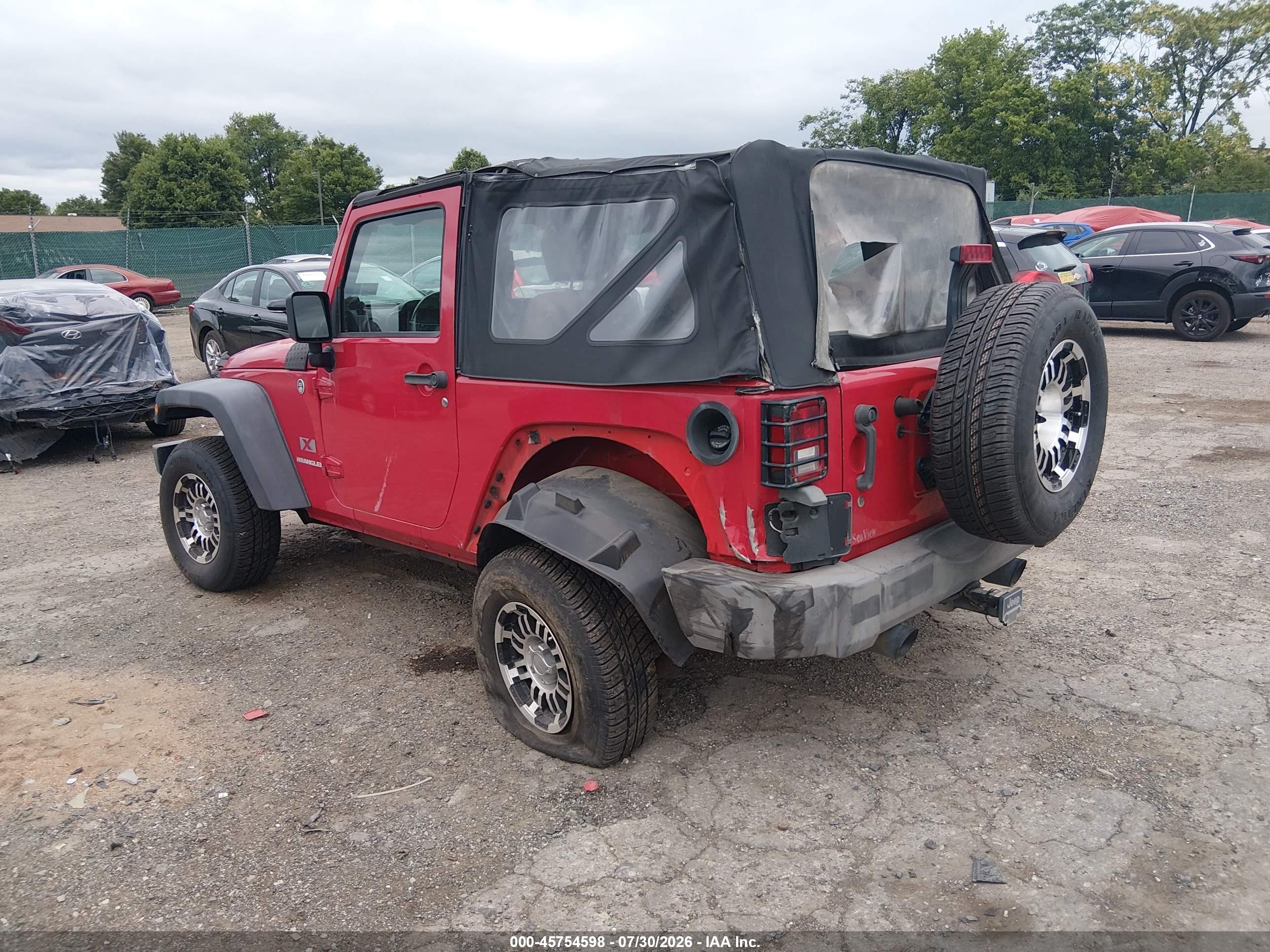 2008 Jeep Wrangler X Red vin: 1J4FA241X8L642946