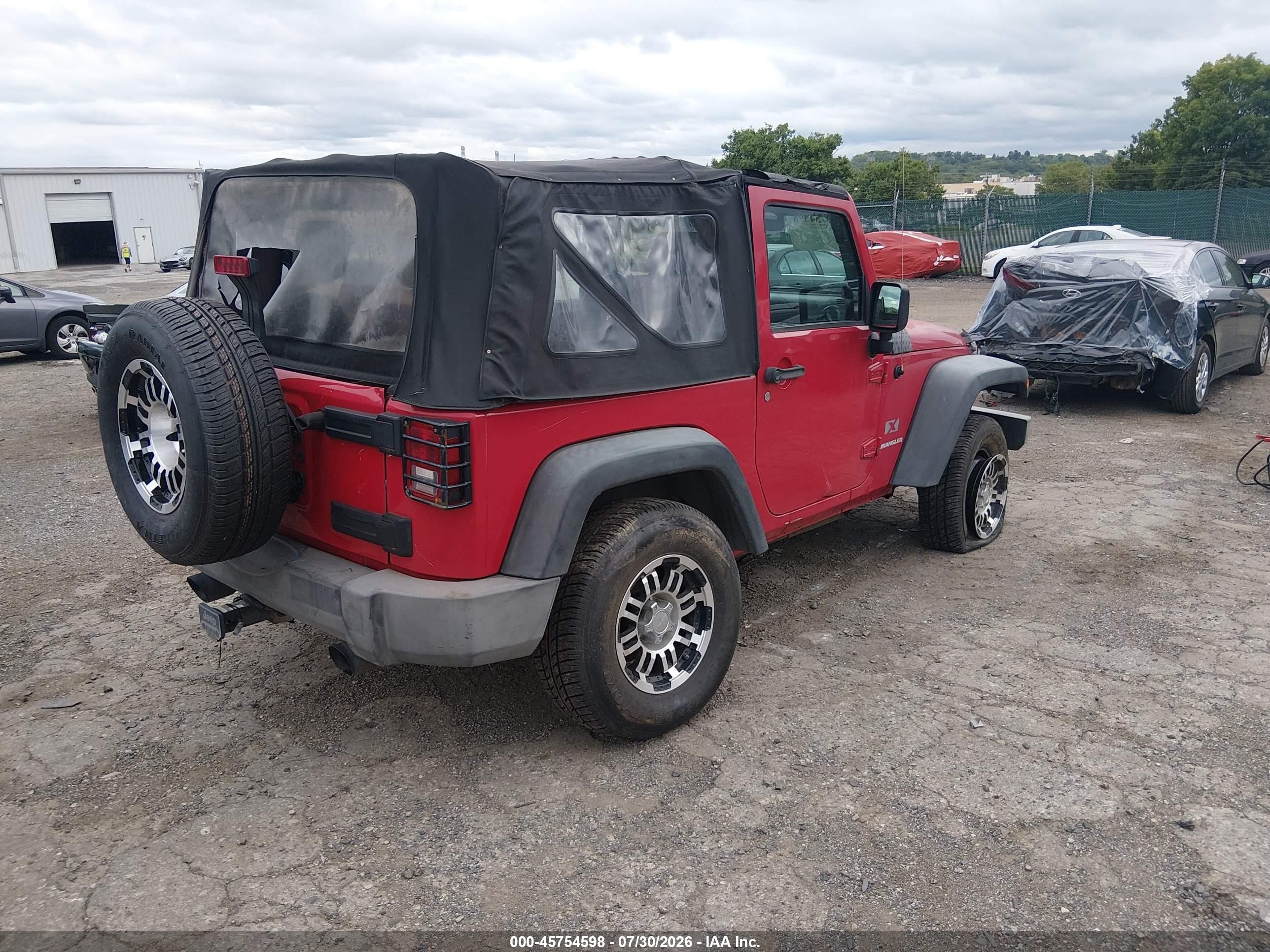 2008 Jeep Wrangler X Red vin: 1J4FA241X8L642946