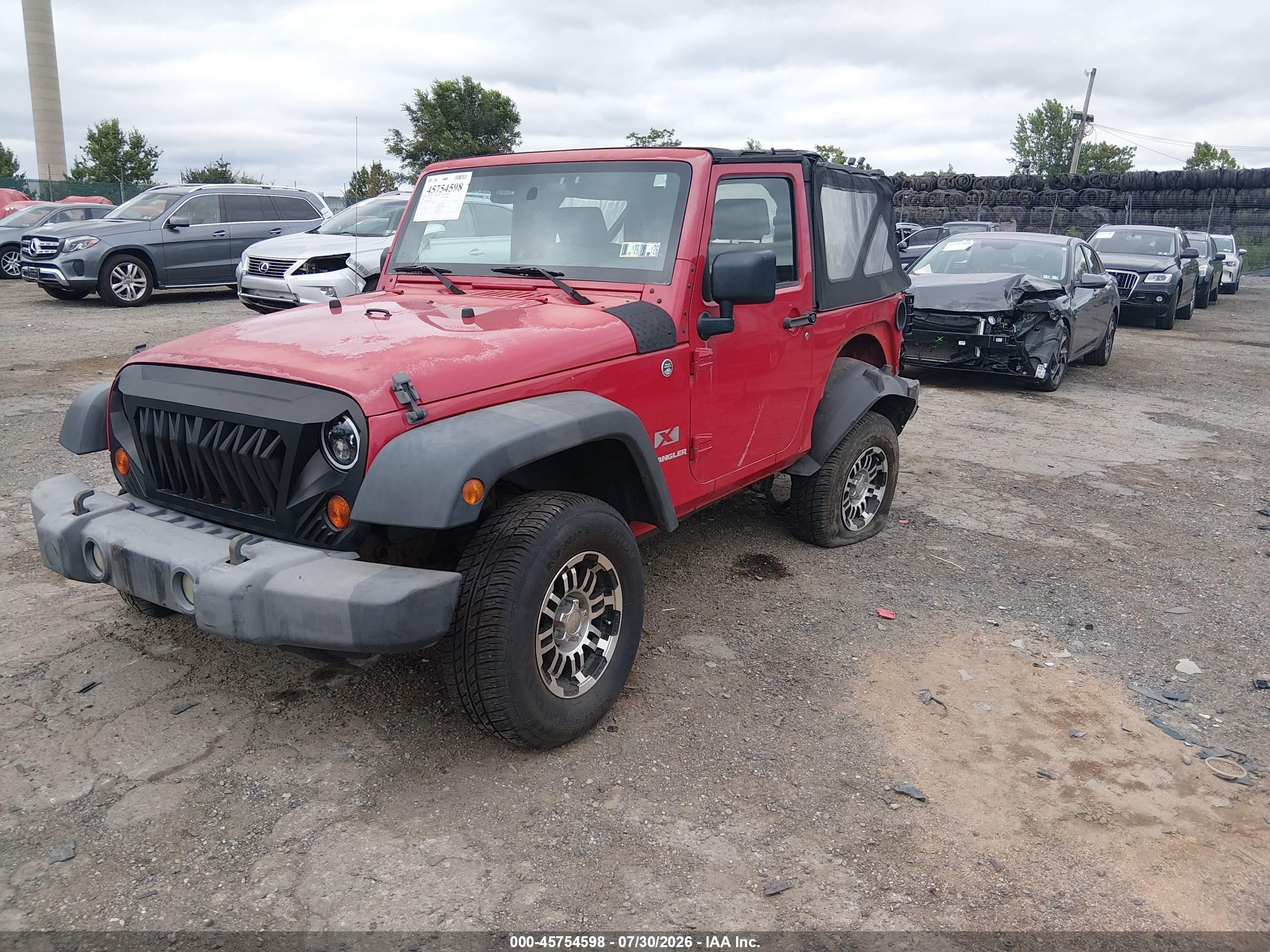 2008 Jeep Wrangler X Red vin: 1J4FA241X8L642946