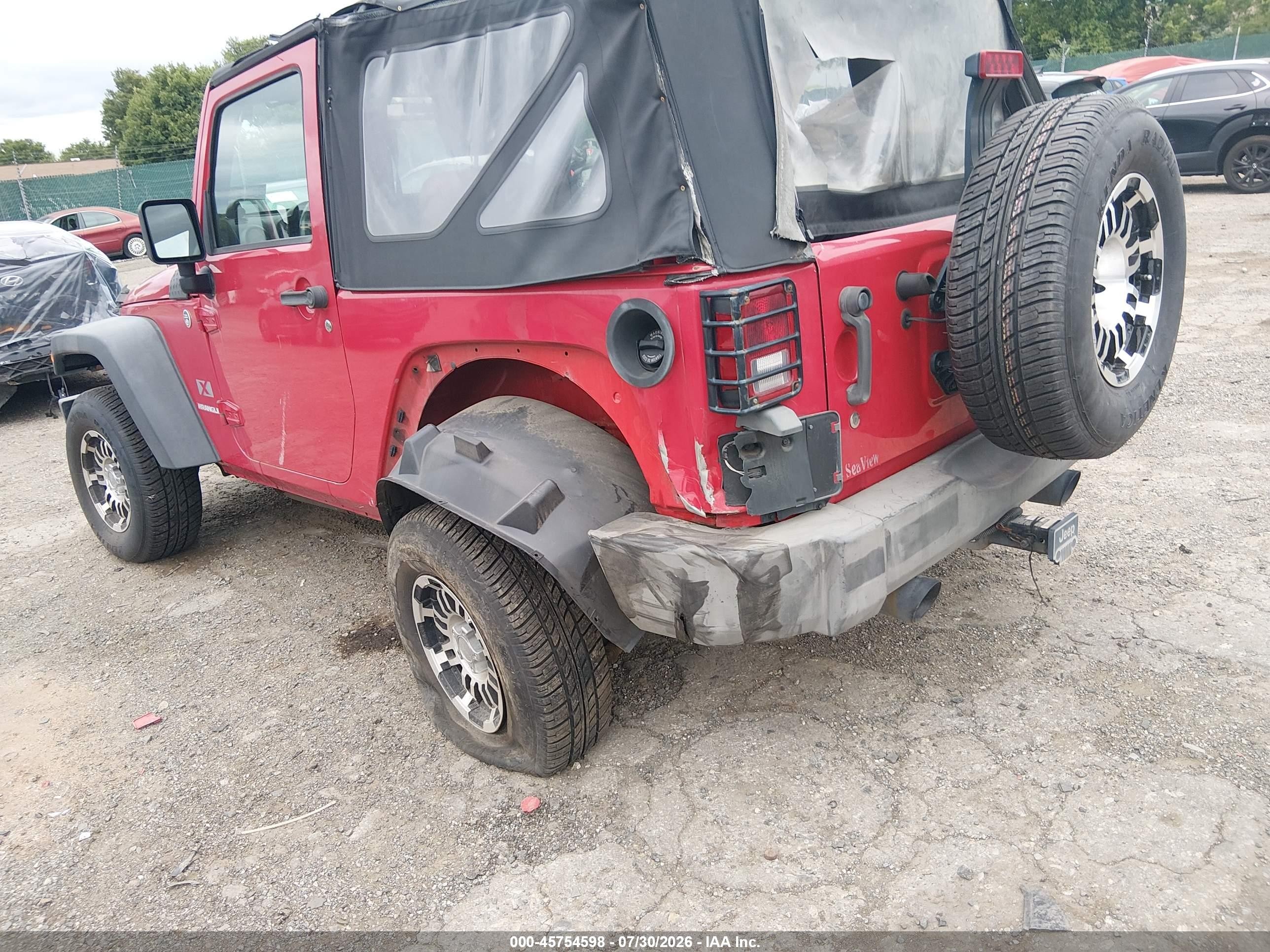 2008 Jeep Wrangler X Red vin: 1J4FA241X8L642946