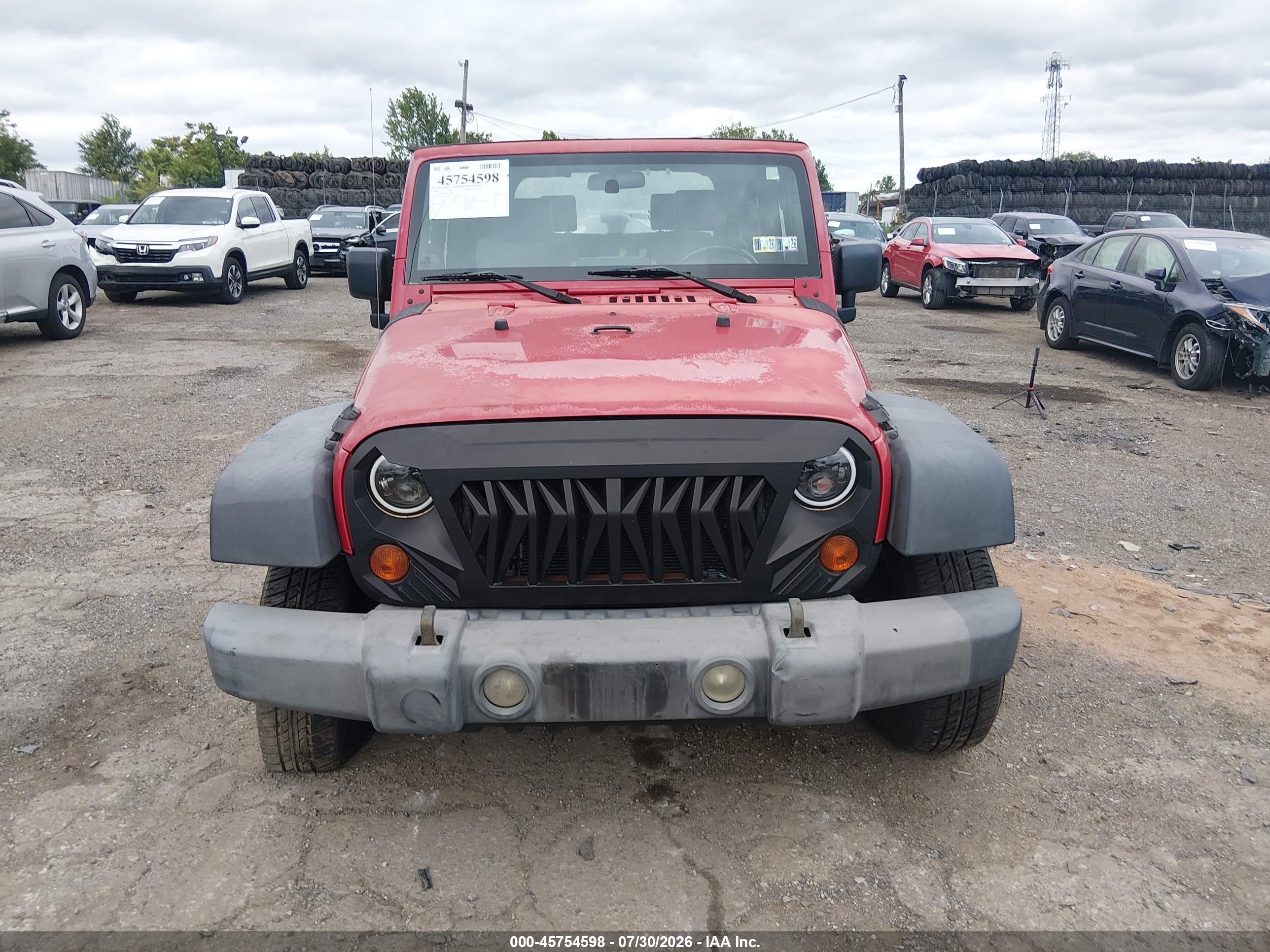 2008 Jeep Wrangler X Red vin: 1J4FA241X8L642946