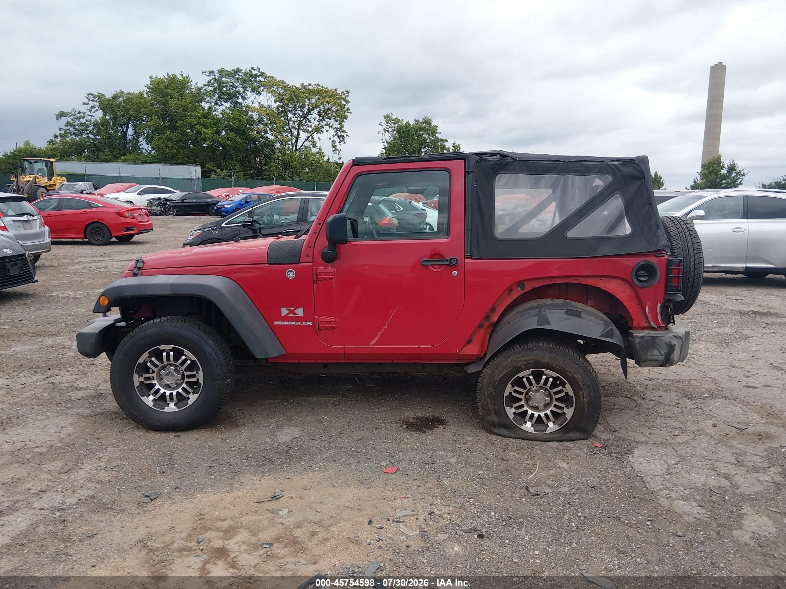 2008 Jeep Wrangler X Red vin: 1J4FA241X8L642946