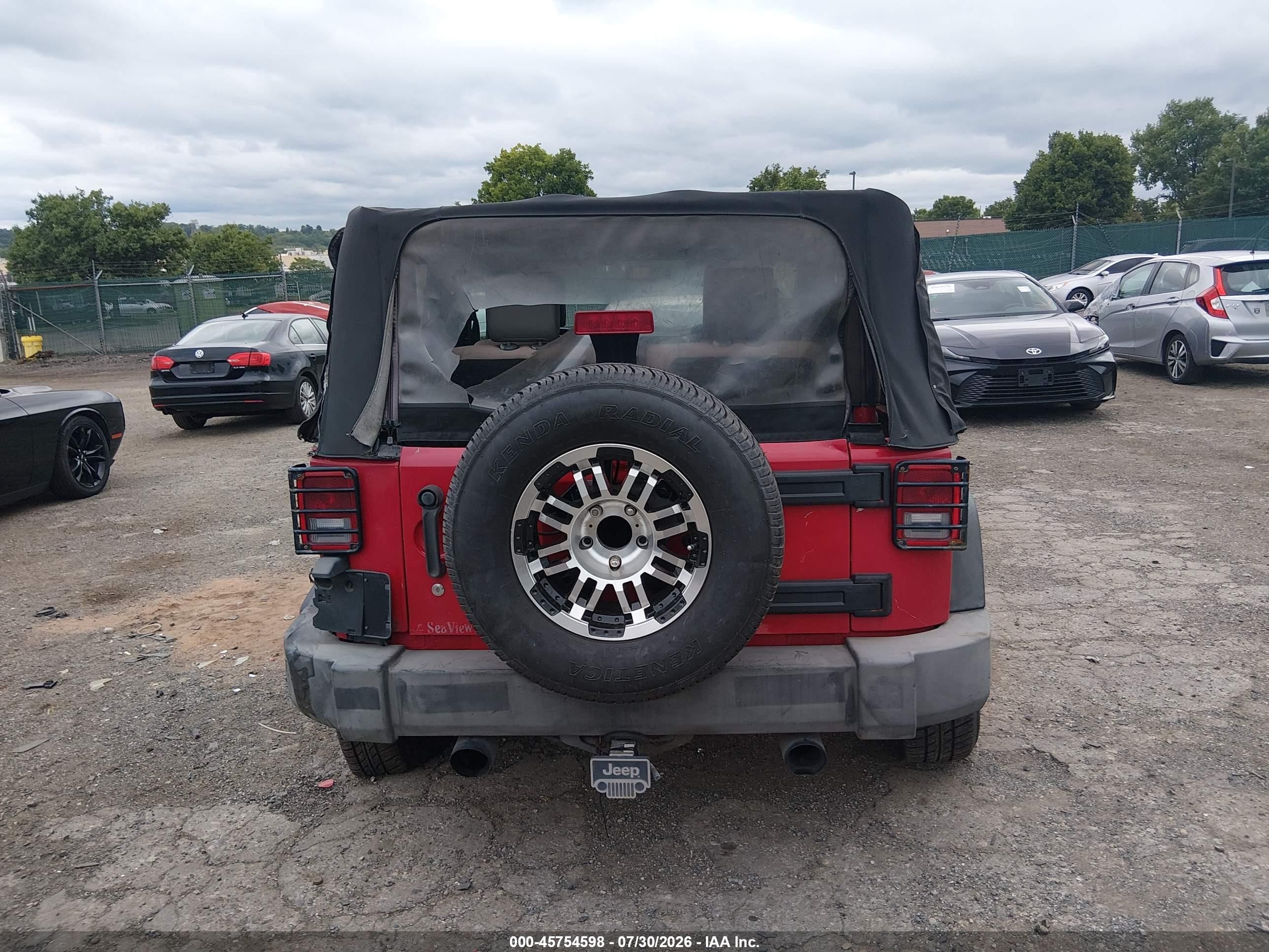 2008 Jeep Wrangler X Red vin: 1J4FA241X8L642946