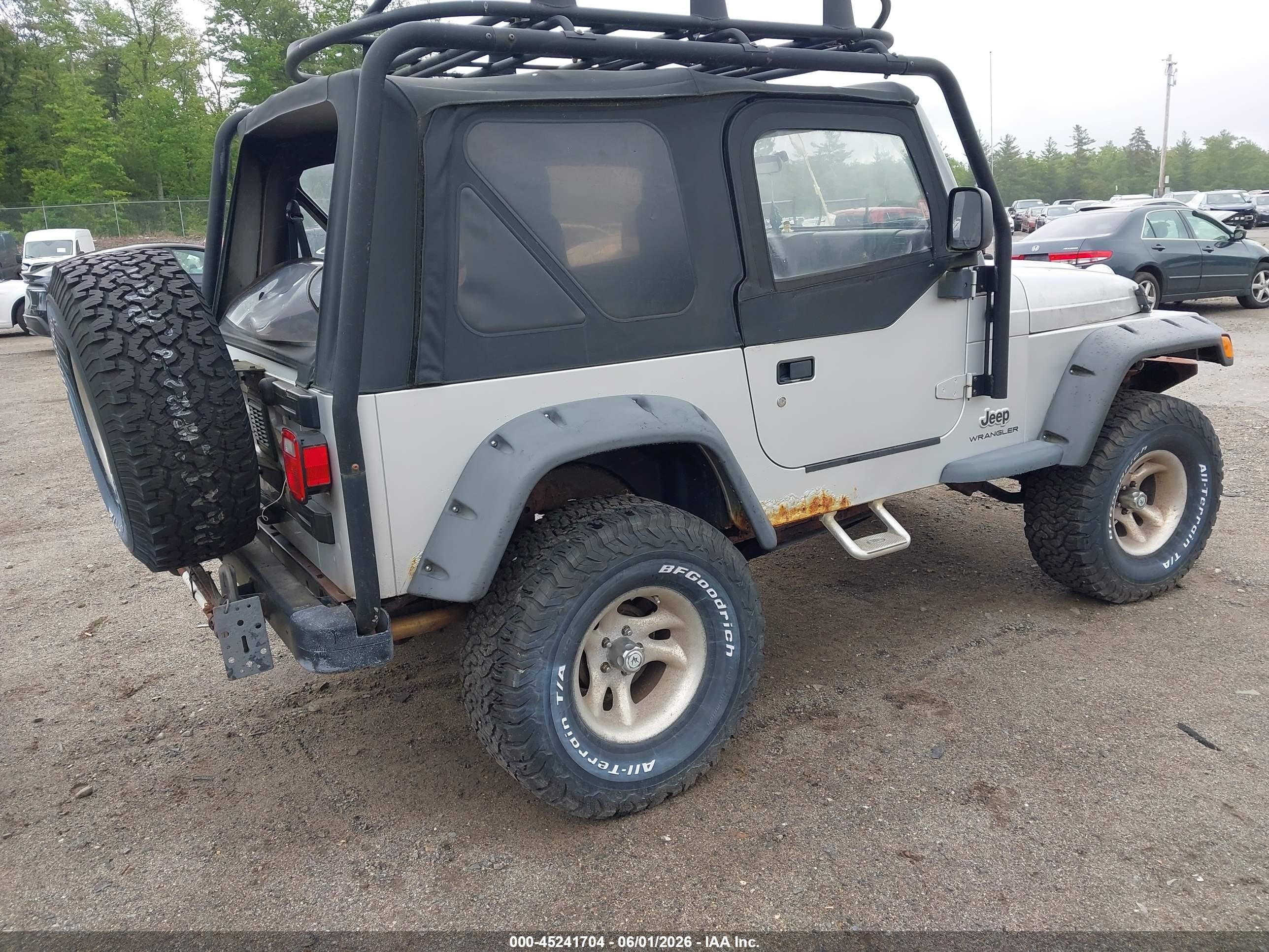 2004 Jeep Wrangler Se Silver vin: 1J4FA29104P753582