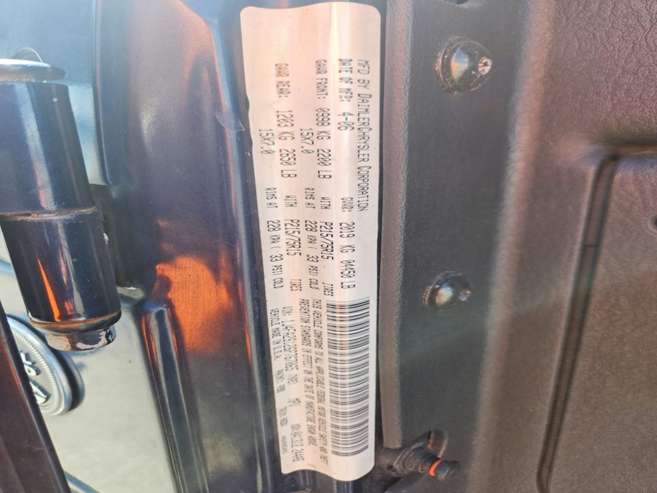 2006 Jeep Wrangler / Tj Se Синий vin: 1J4FA29126P767065