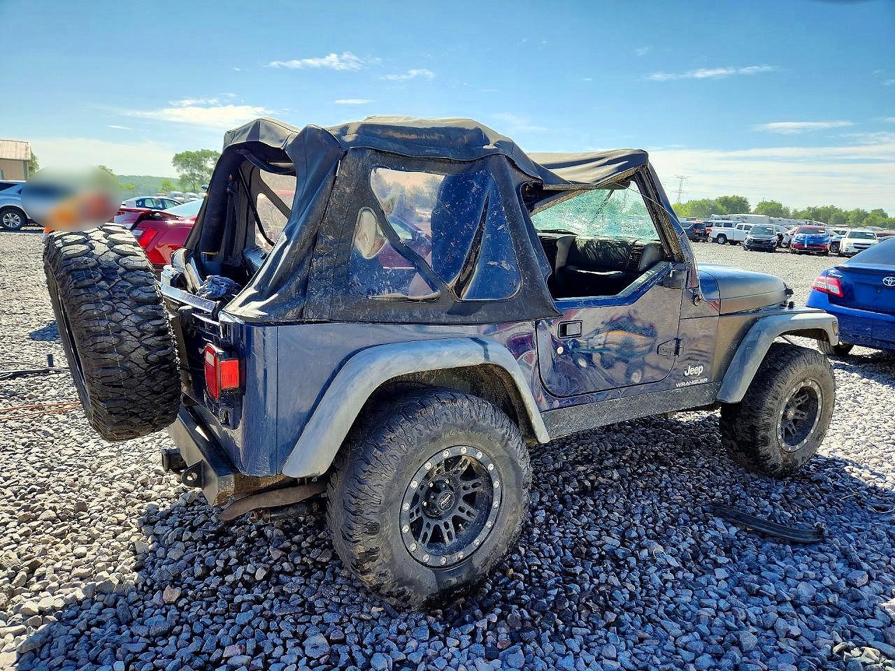 2003 Jeep Wrangler / Tj Se Синий vin: 1J4FA29143P343902