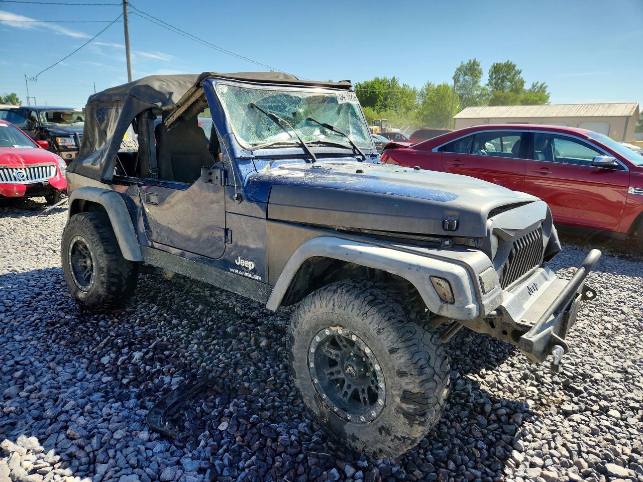 2003 Jeep Wrangler / Tj Se Синий vin: 1J4FA29143P343902