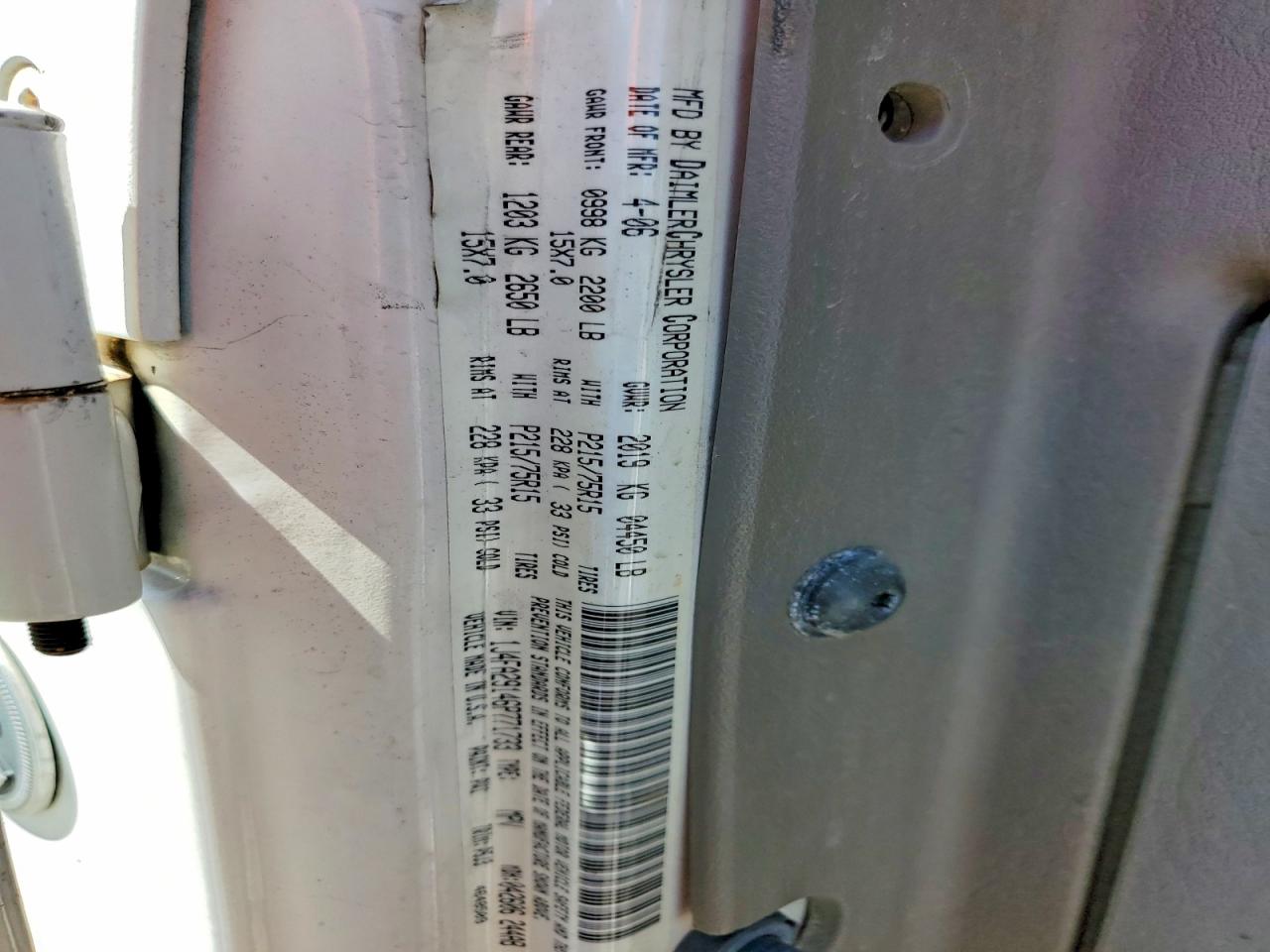 2006 Jeep Wrangler / Tj Se White vin: 1J4FA29146P771733