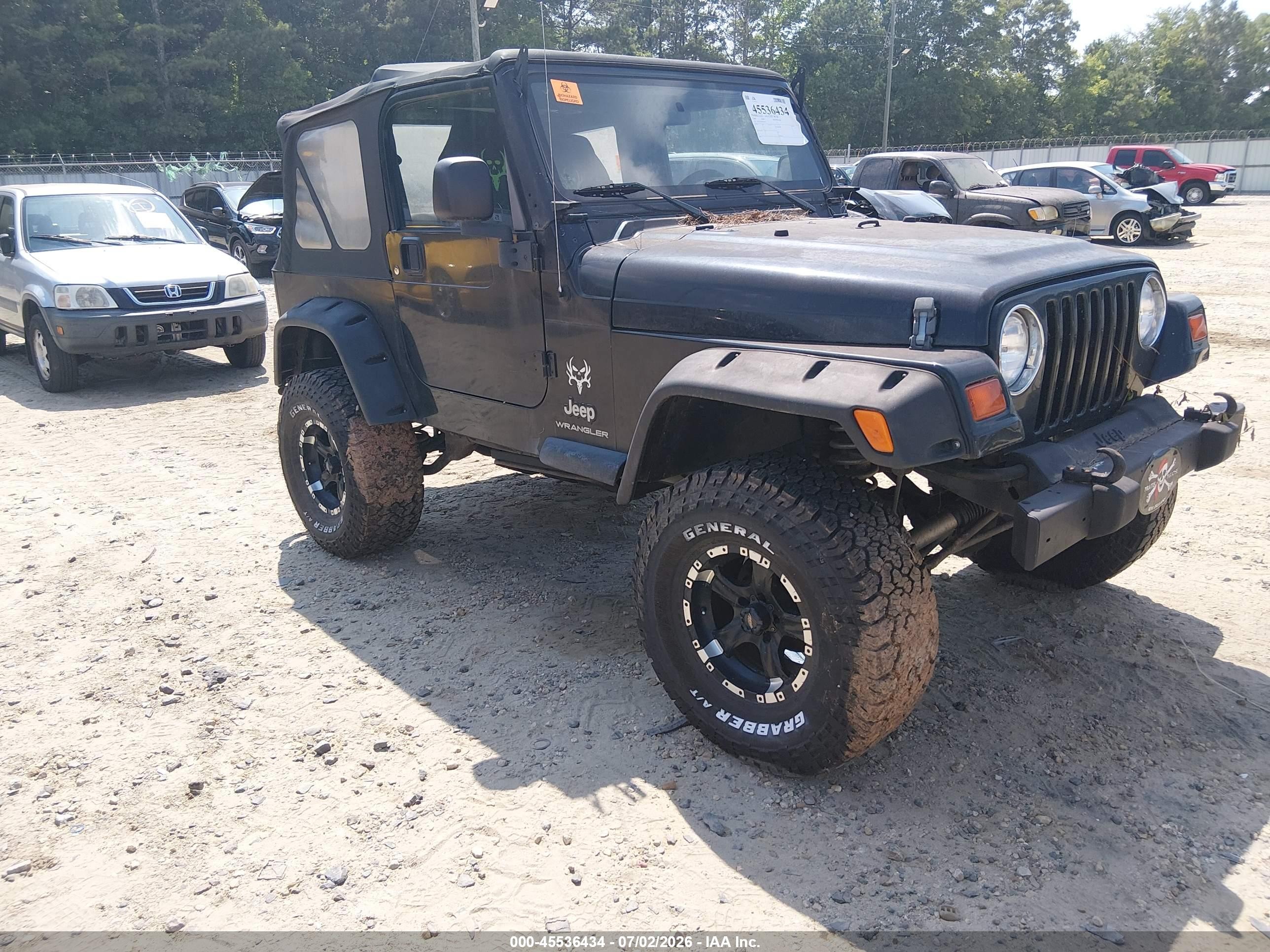 2006 Jeep Wrangler Se Black vin: 1J4FA29166P755422