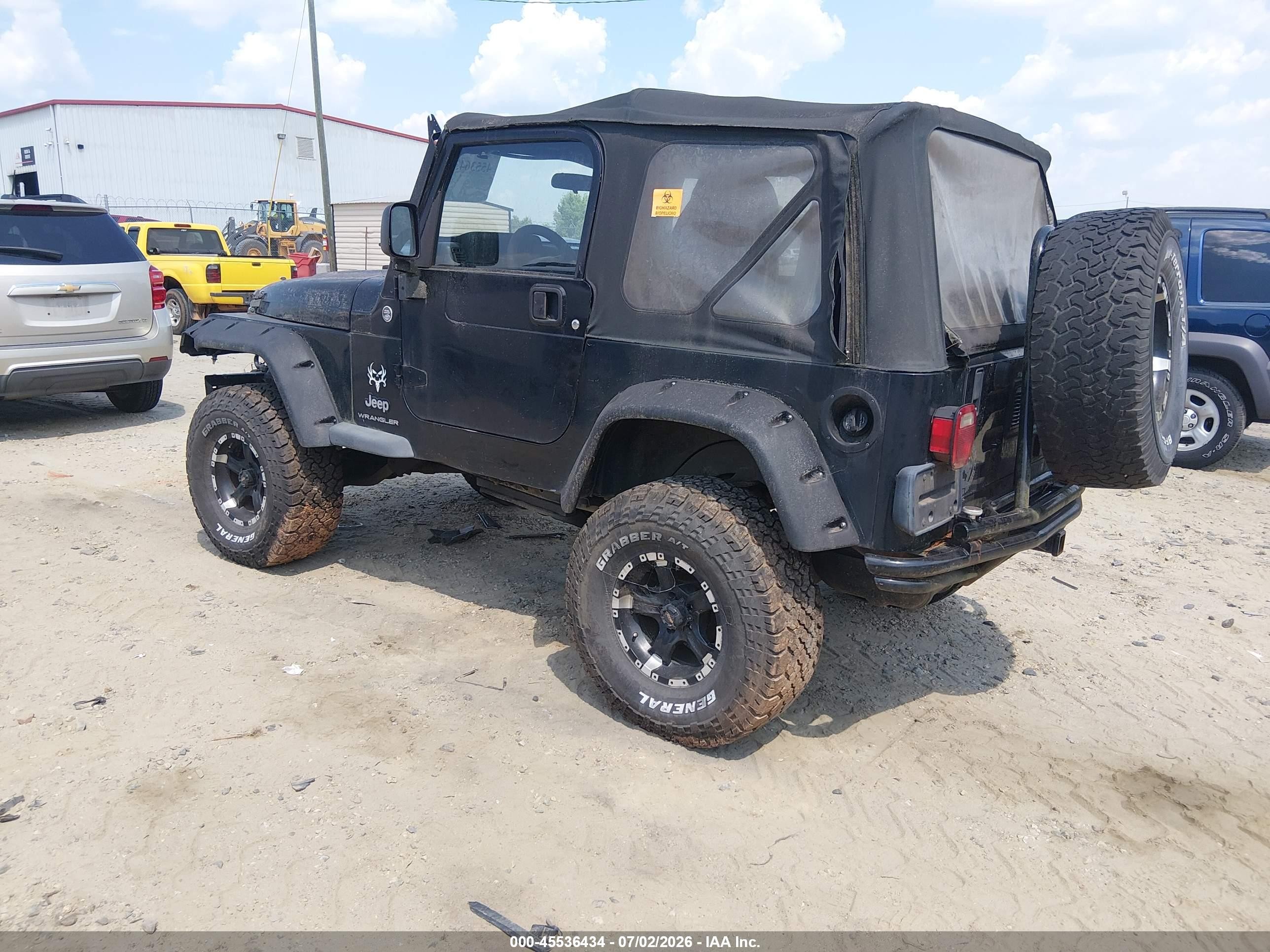 2006 Jeep Wrangler Se Black vin: 1J4FA29166P755422