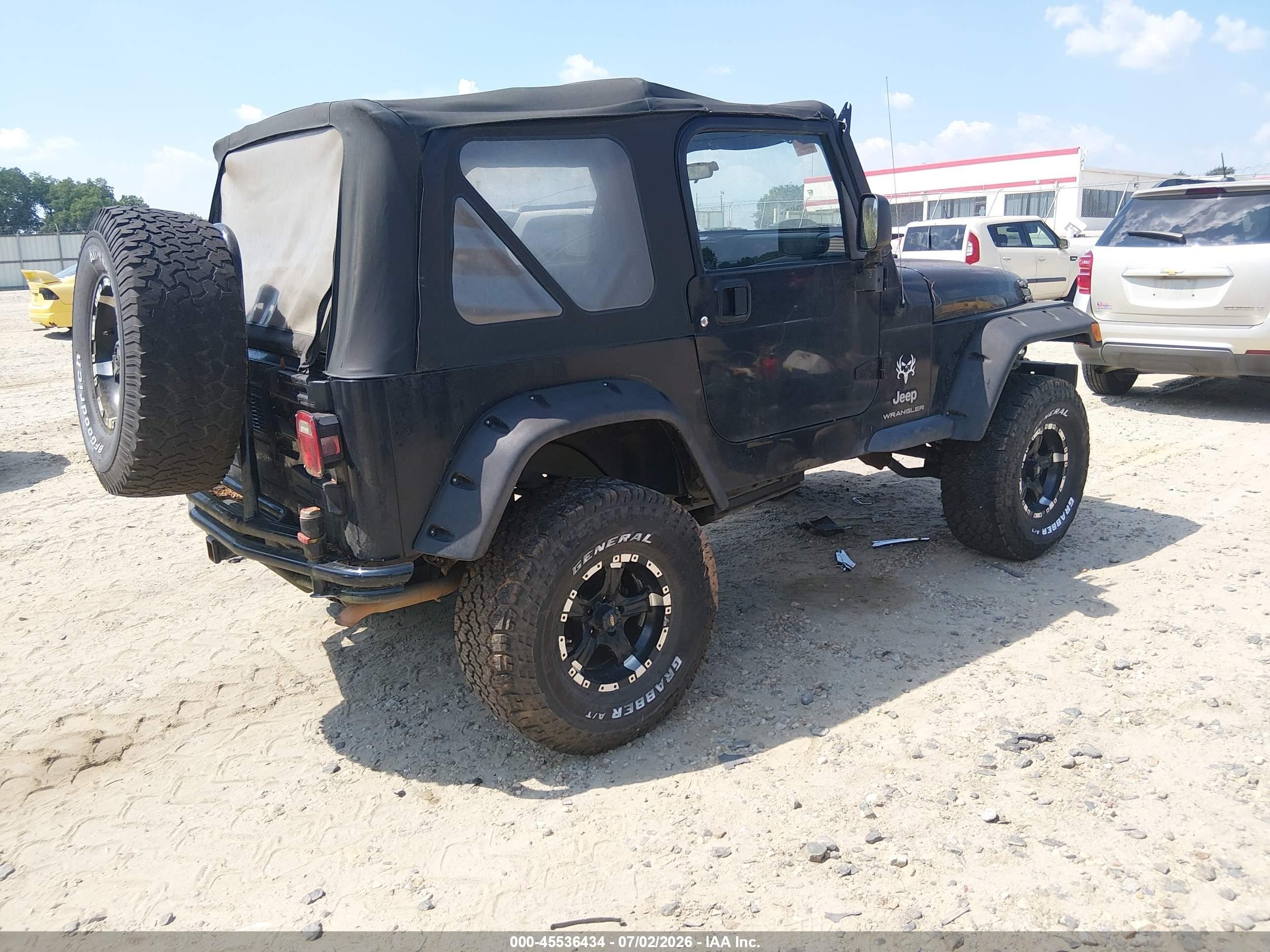2006 Jeep Wrangler Se Black vin: 1J4FA29166P755422
