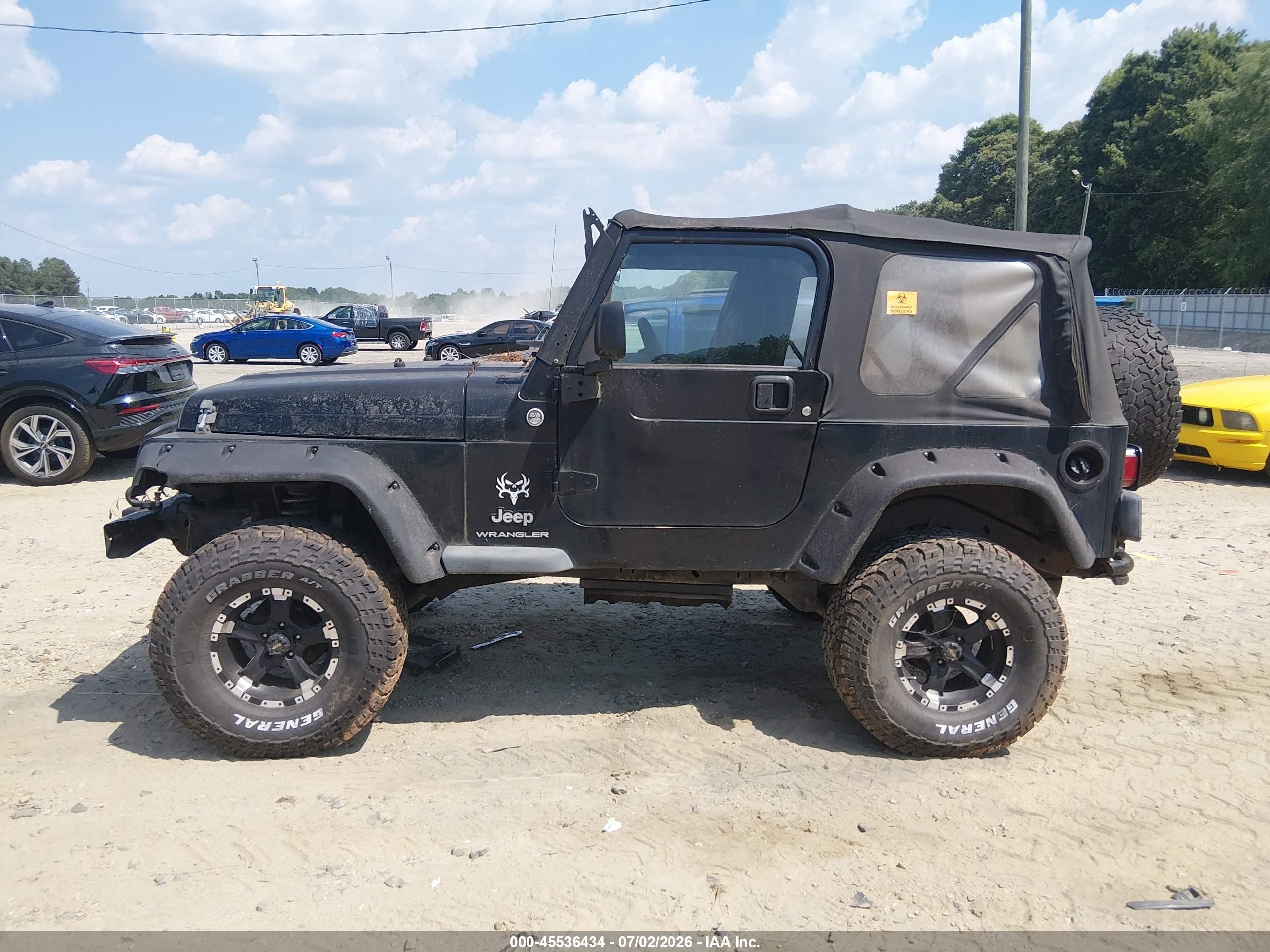 2006 Jeep Wrangler Se Black vin: 1J4FA29166P755422