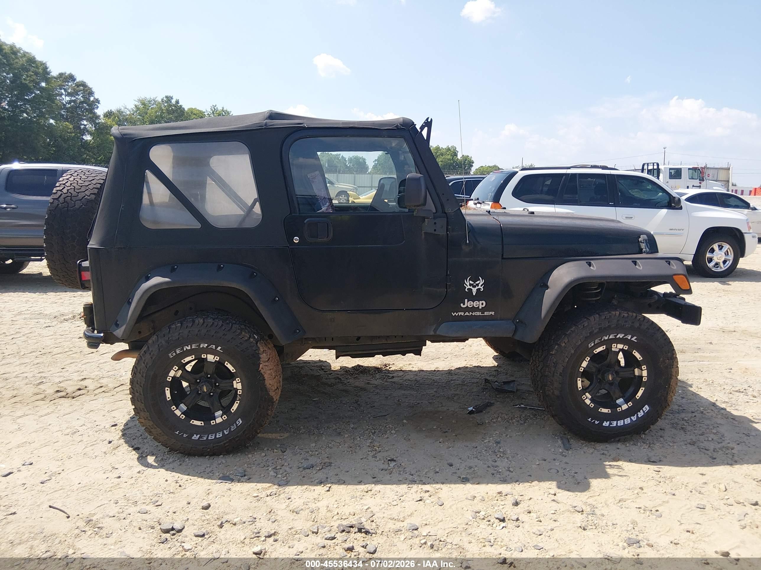 2006 Jeep Wrangler Se Black vin: 1J4FA29166P755422