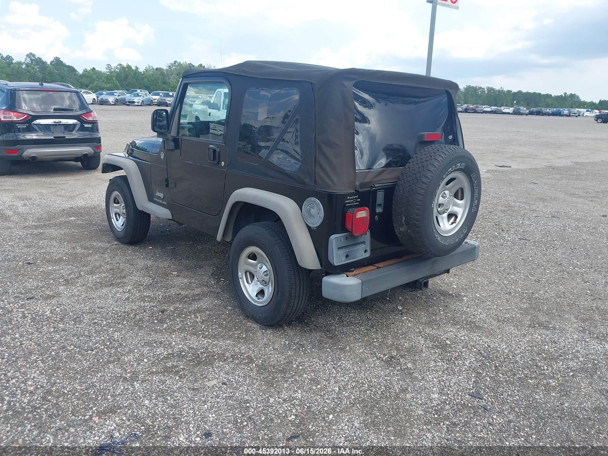 2005 Jeep Wrangler Se Black vin: 1J4FA29175P314347