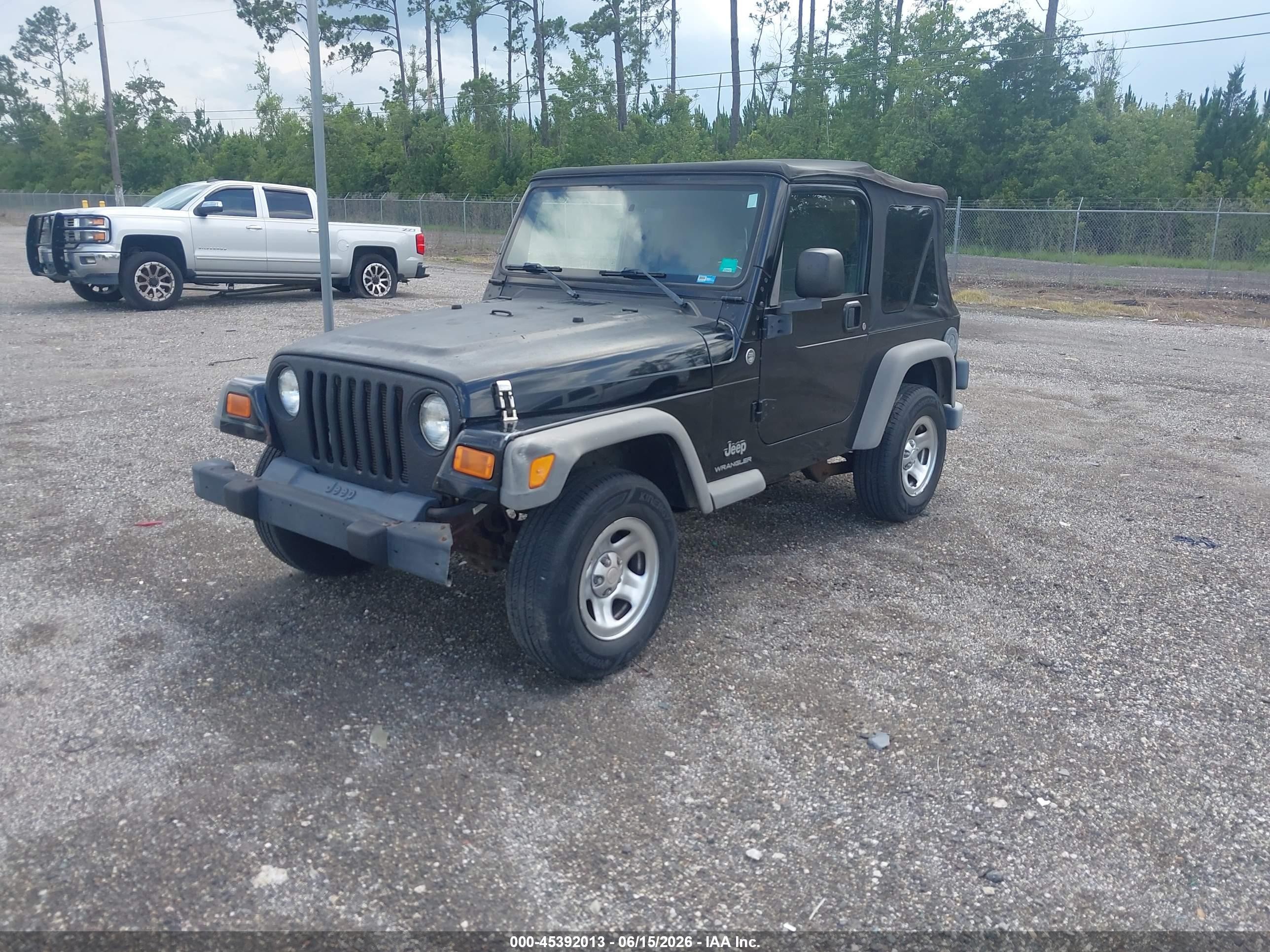2005 Jeep Wrangler Se Black vin: 1J4FA29175P314347