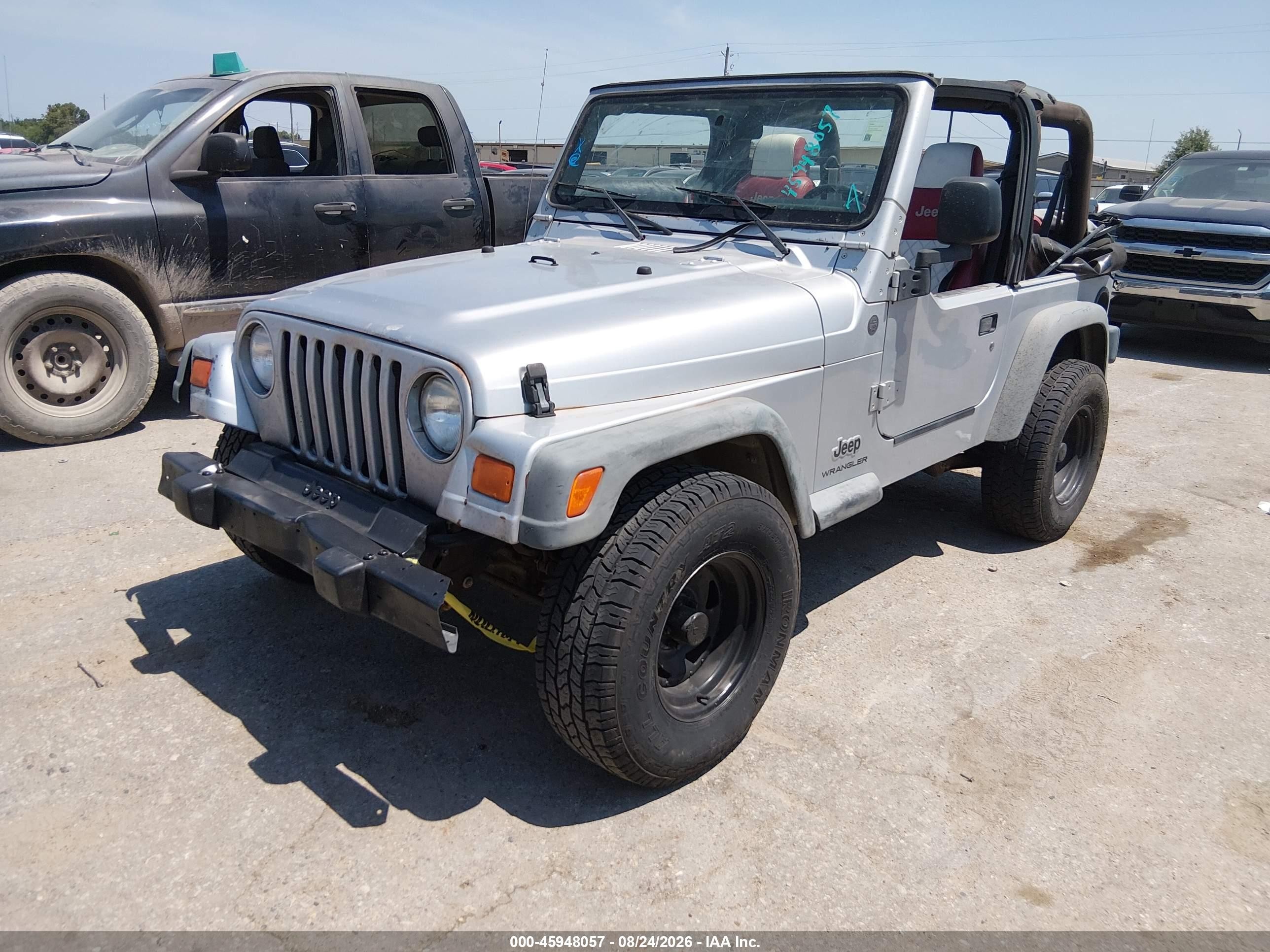 2004 Jeep Wrangler Se Silver vin: 1J4FA29184P758593