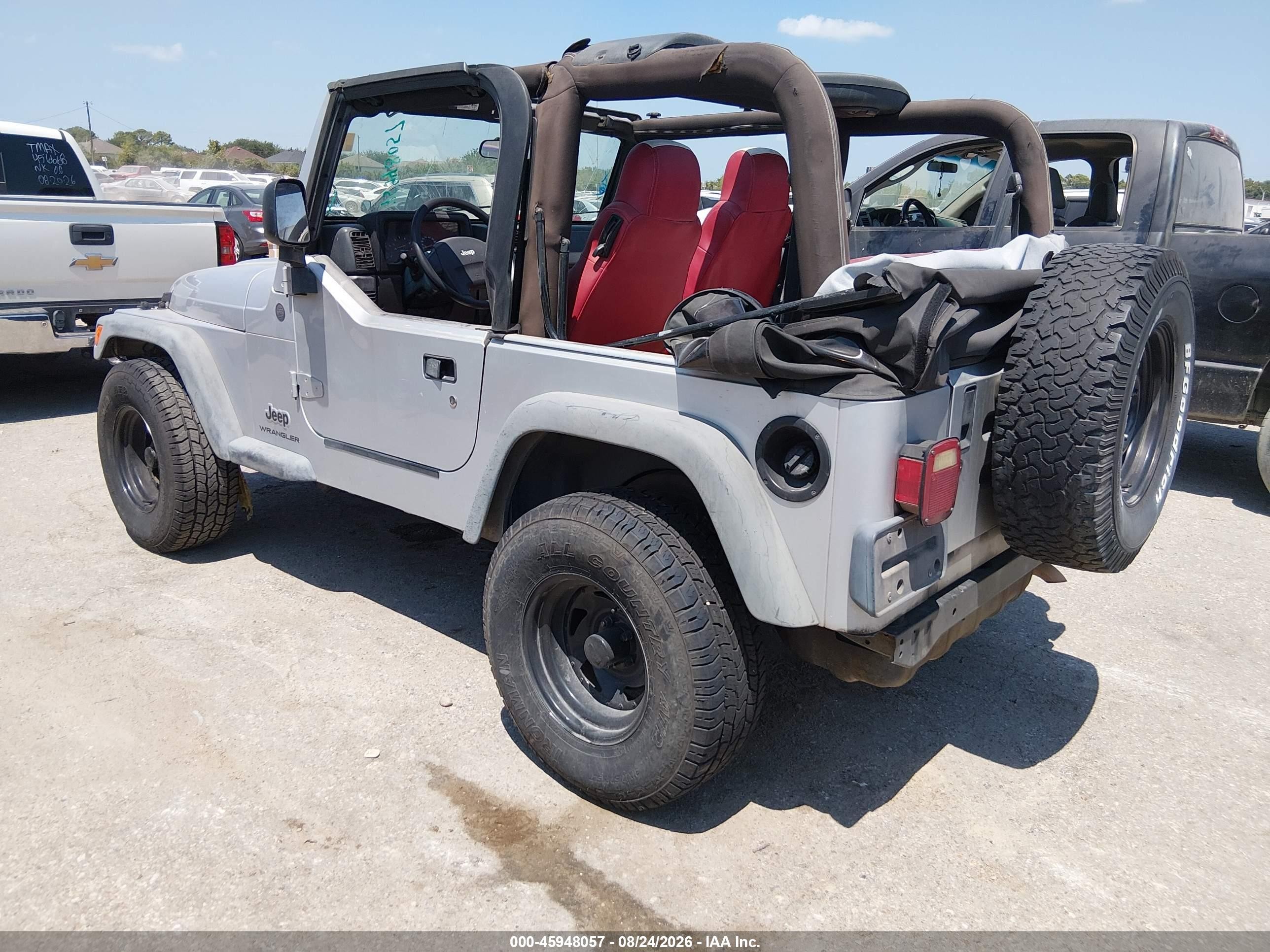 2004 Jeep Wrangler Se Silver vin: 1J4FA29184P758593