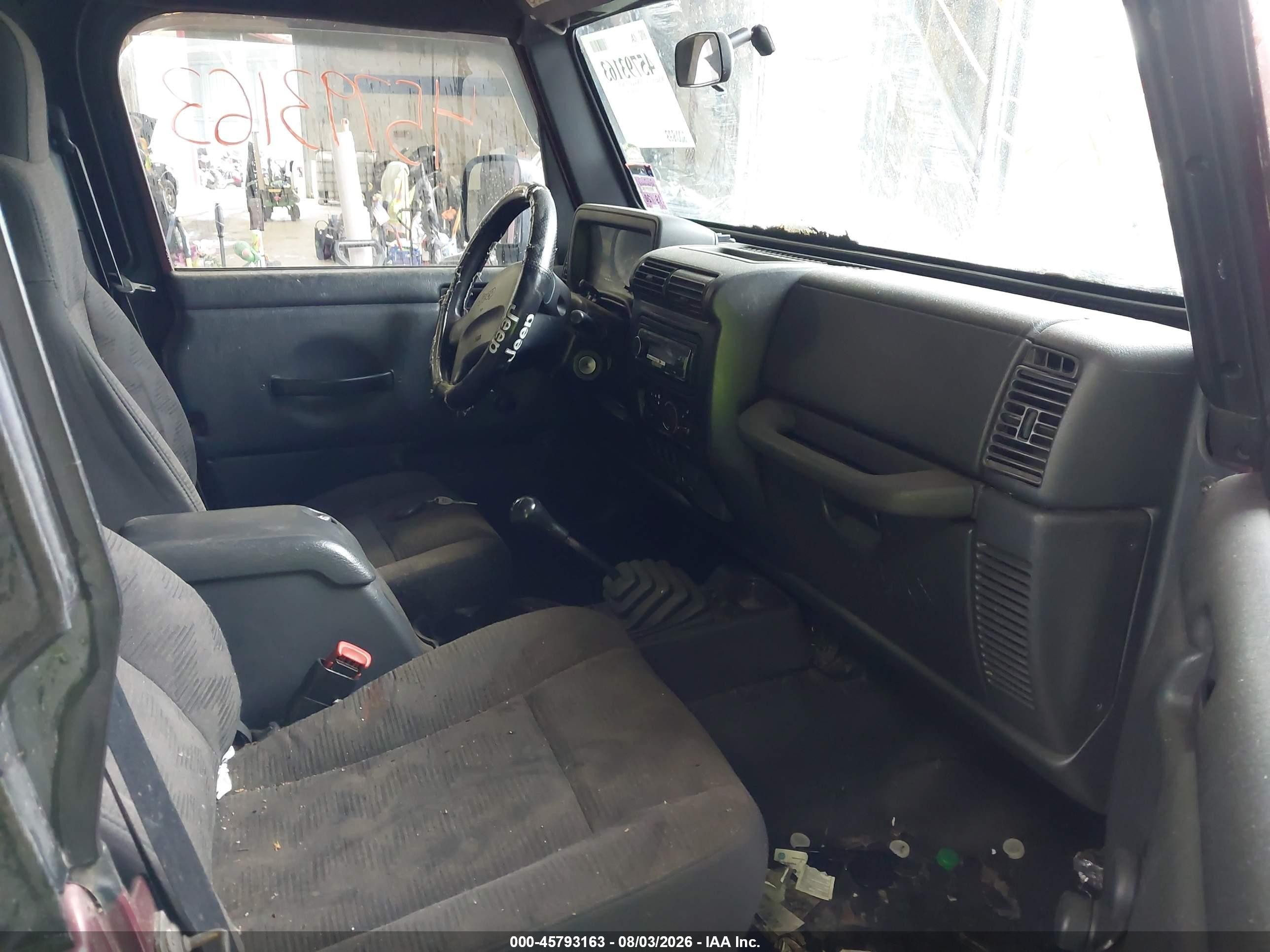 2003 Jeep Wrangler Se Бордовый vin: 1J4FA29193P361957