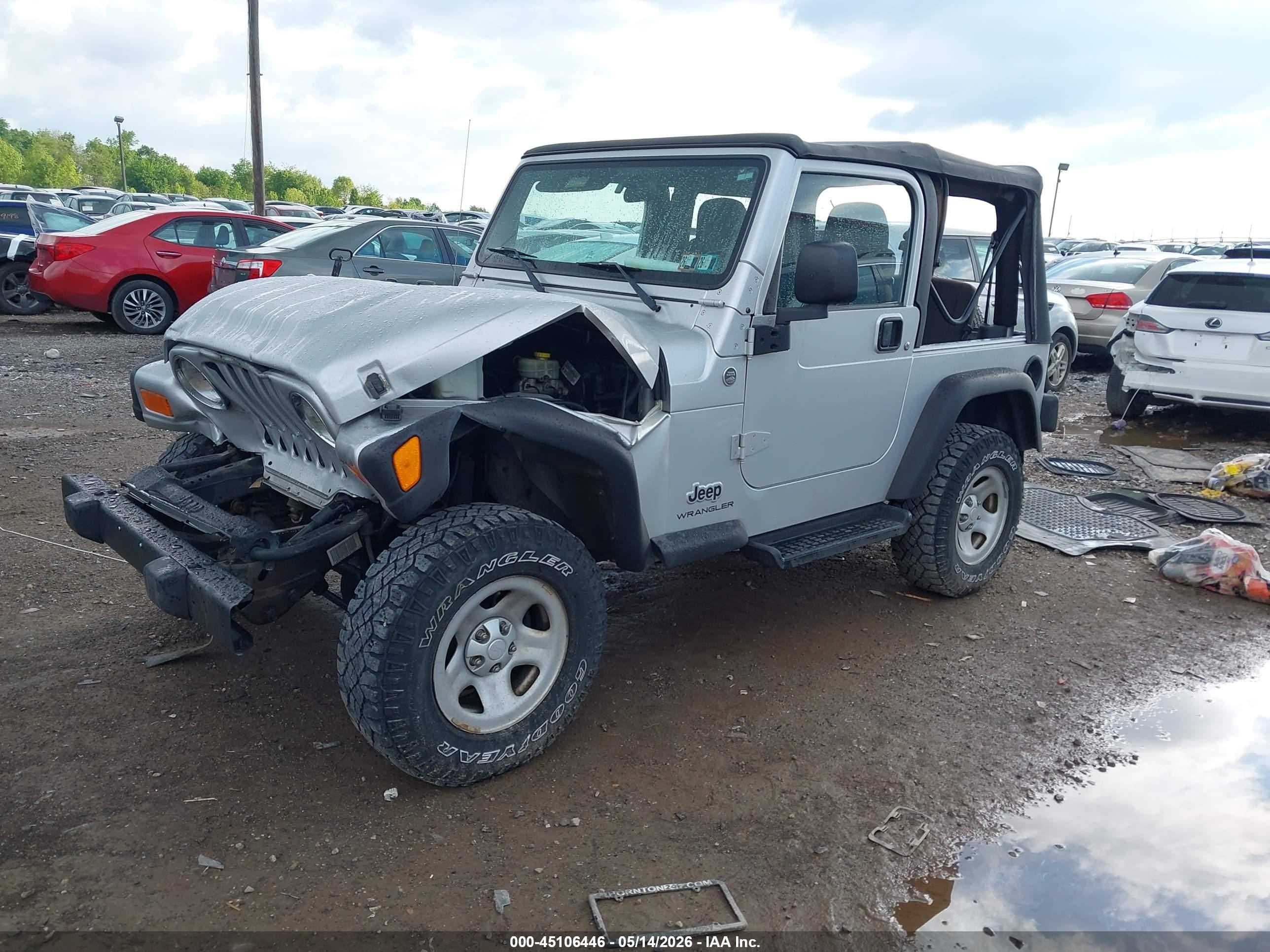 2006 Jeep Wrangler Se Silver vin: 1J4FA29196P701631