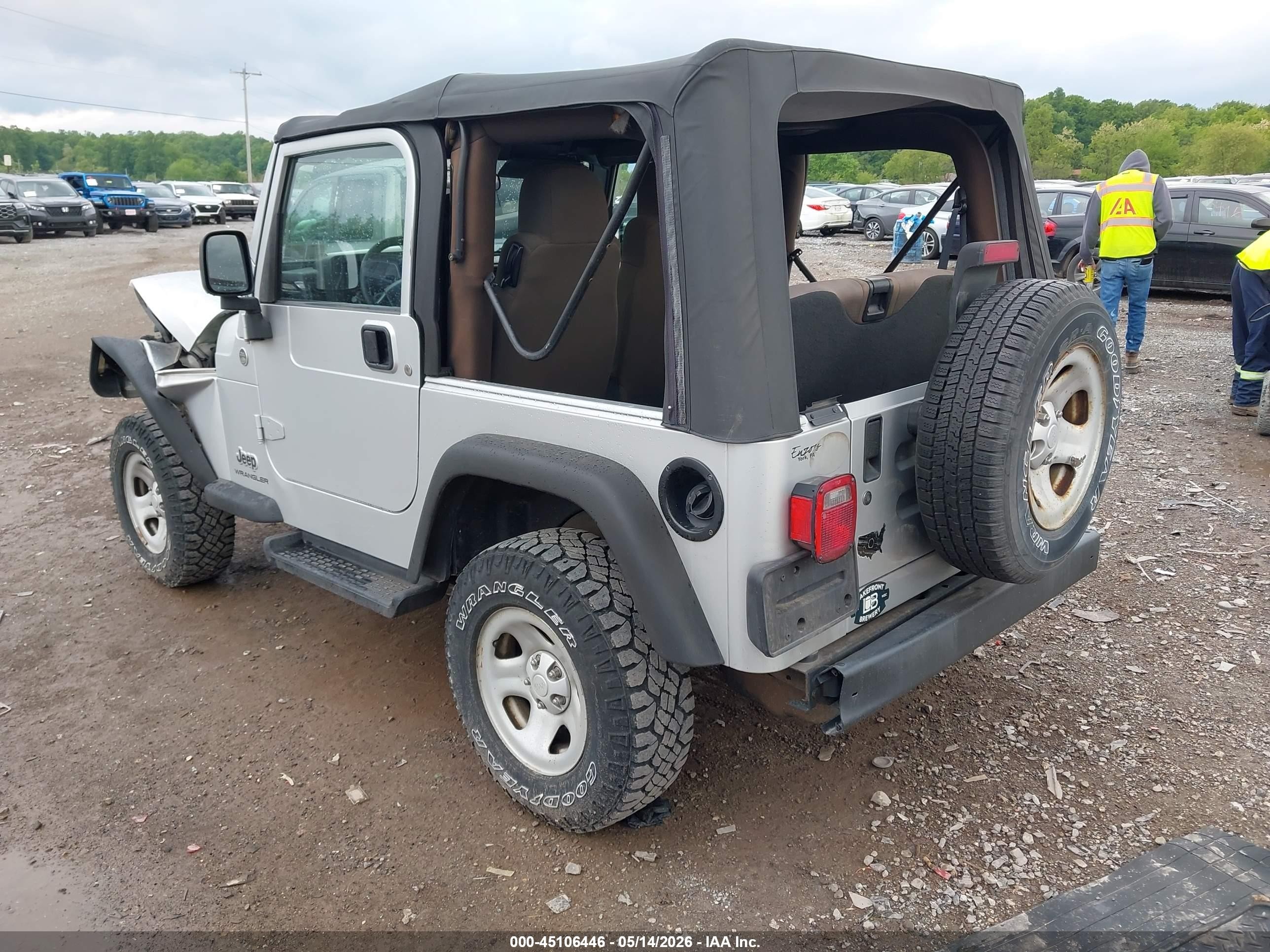 2006 Jeep Wrangler Se Silver vin: 1J4FA29196P701631